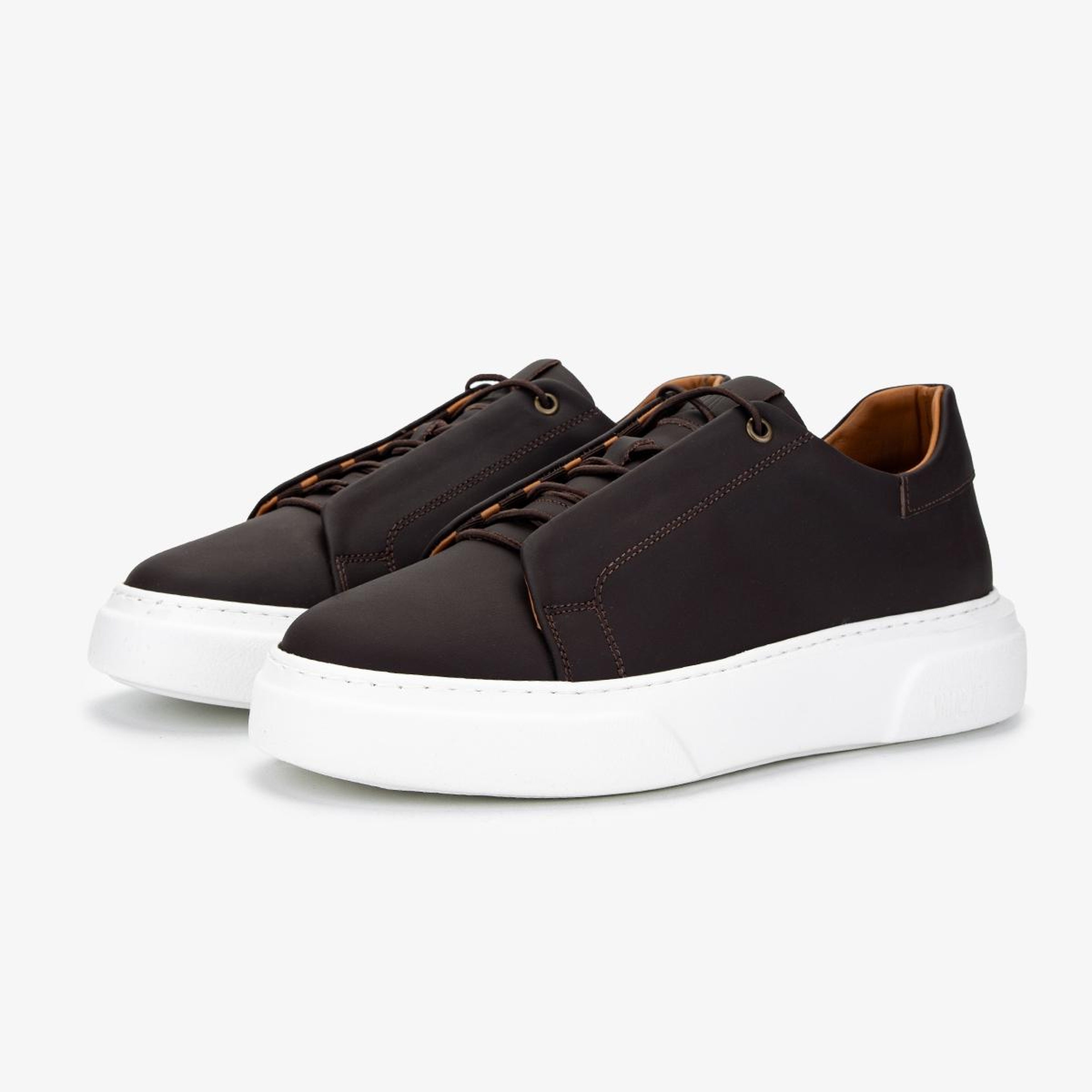 Valmenti Erkek Hakiki Deri Kahverengi Sneakers & Spor Ayakkabı