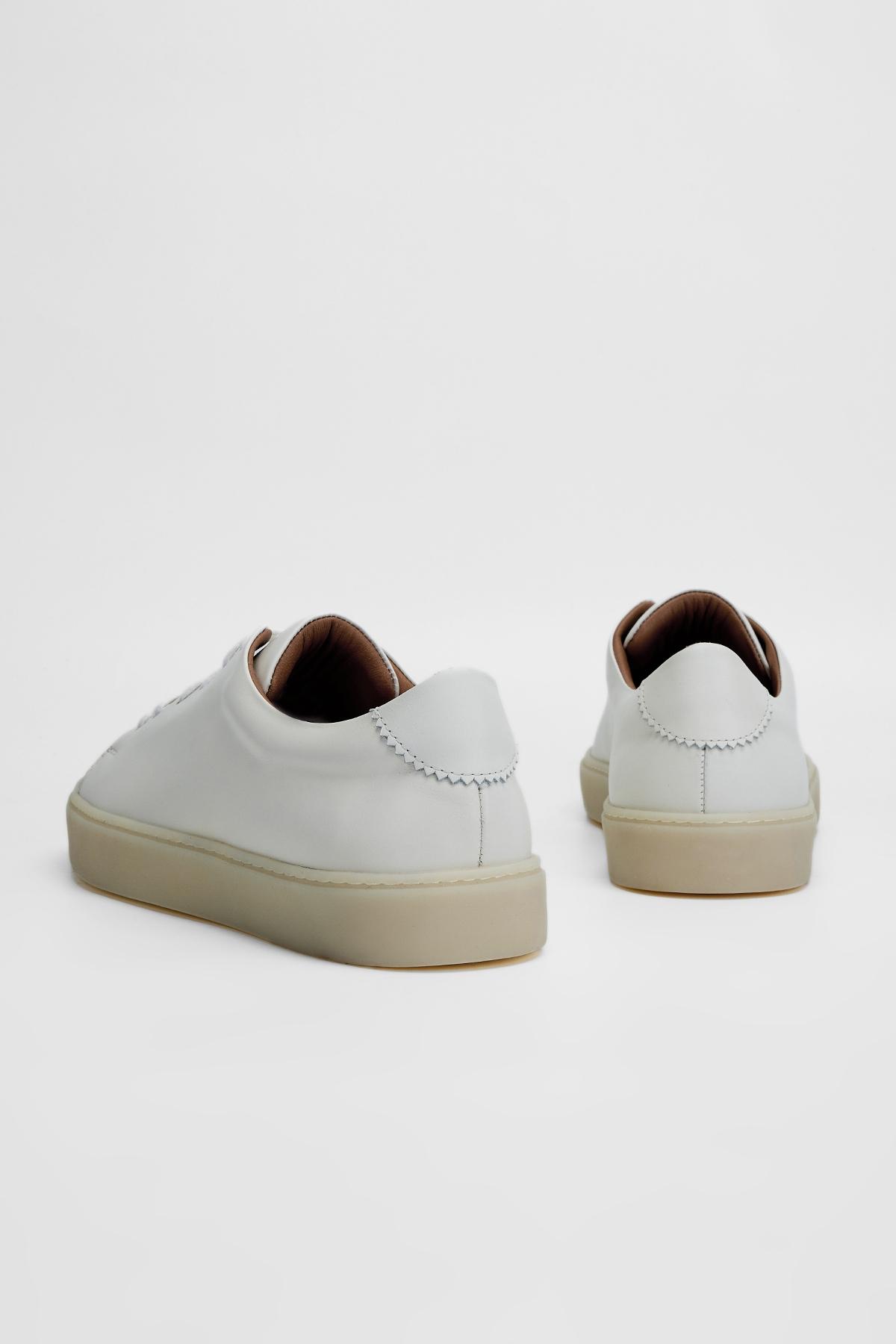 Valmenti Erkek Hakiki Deri Beyaz Sneakers & Spor Ayakkabı