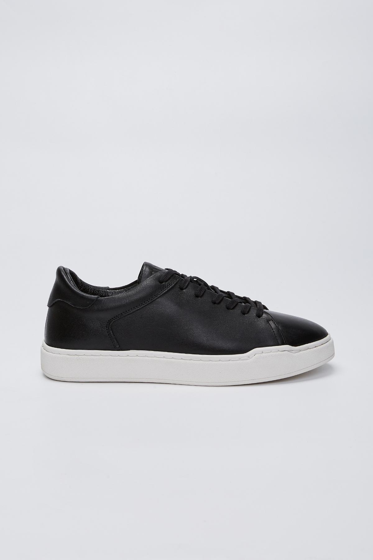 Valmenti Erkek Hakiki Deri Siyah Sneakers & Spor Ayakkabı