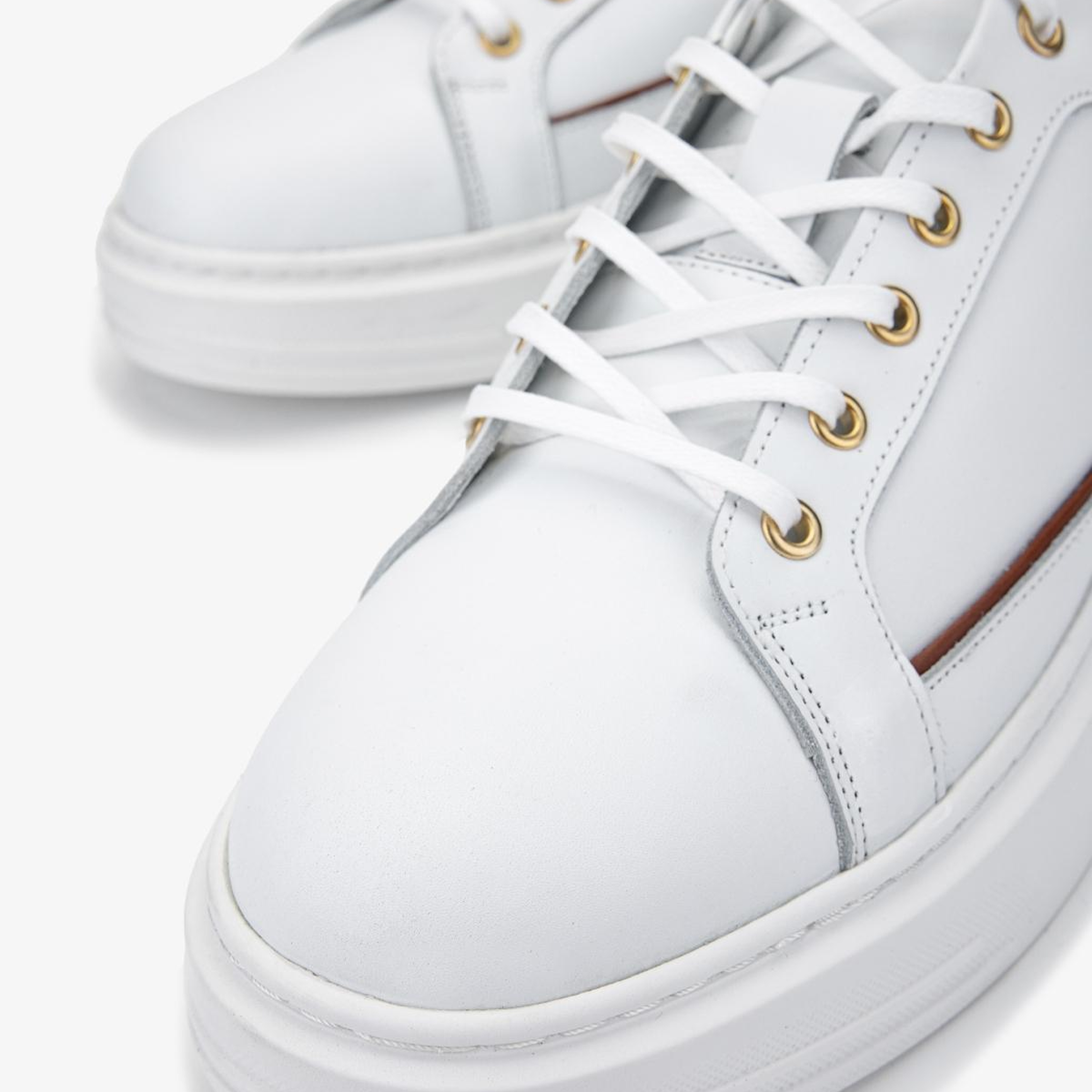 Valmenti Erkek Hakiki Deri Beyaz Sneakers & Spor Ayakkabı