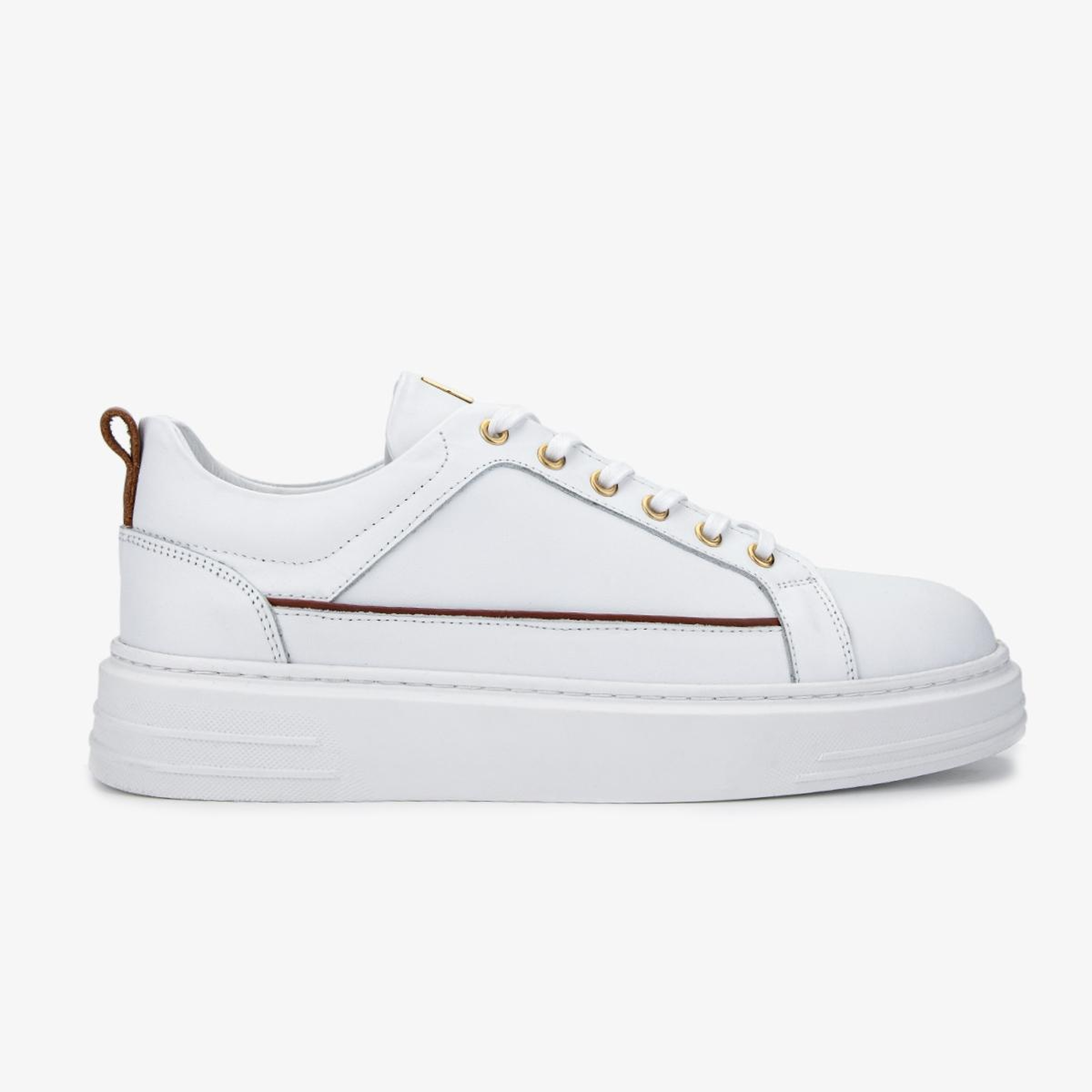Valmenti Erkek Hakiki Deri Beyaz Sneakers & Spor Ayakkabı