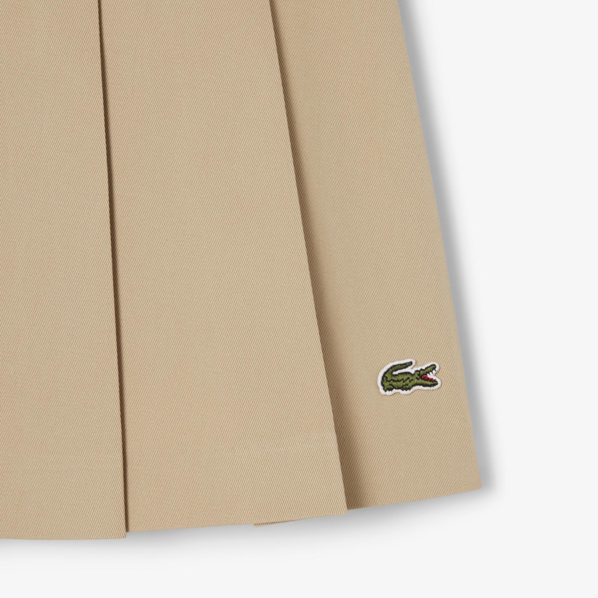 Lacoste Kadın Flare Fit Bej Etek