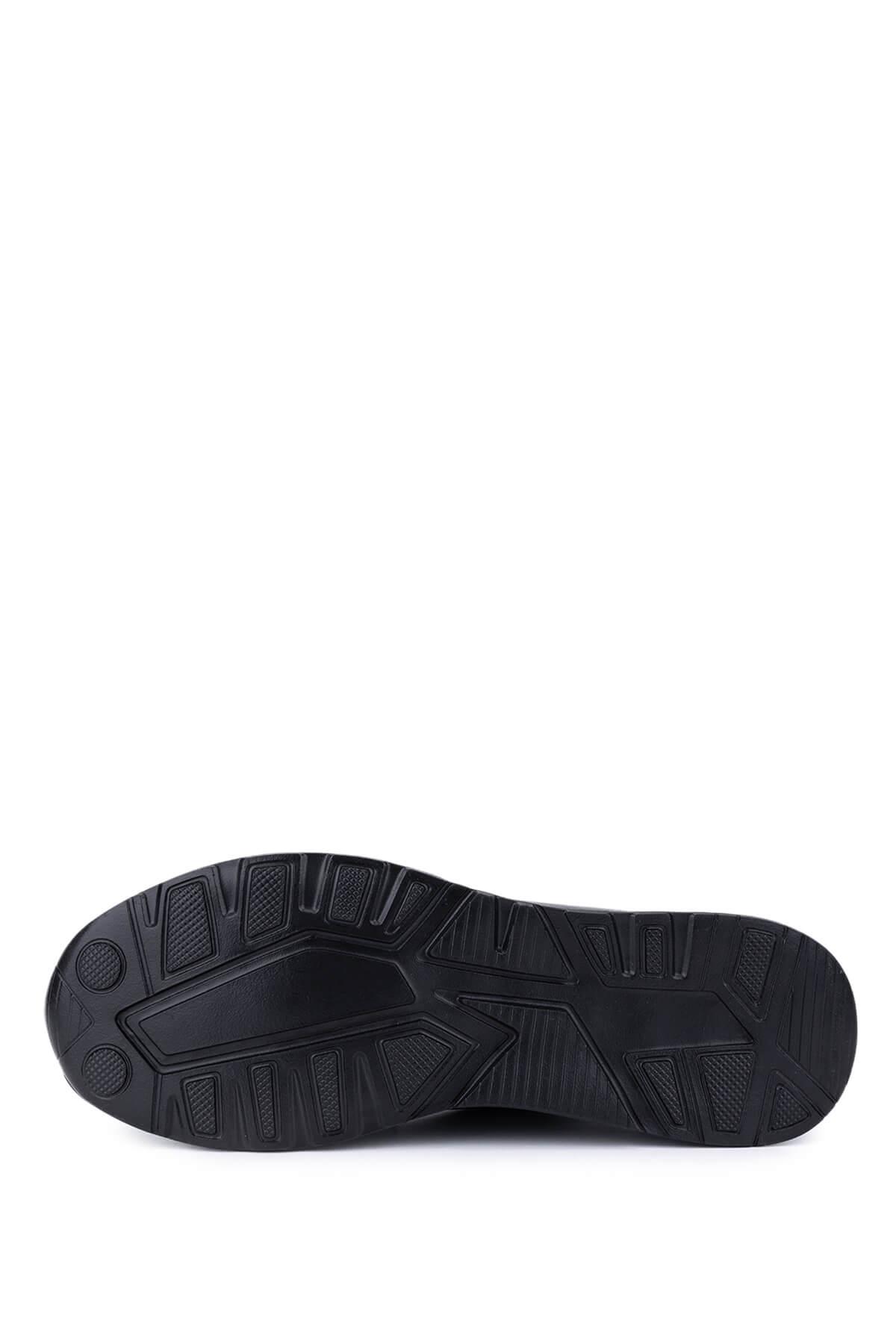 Tamer Tanca Erkek Hakiki Deri Siyah Sneakers & Spor Ayakkabı