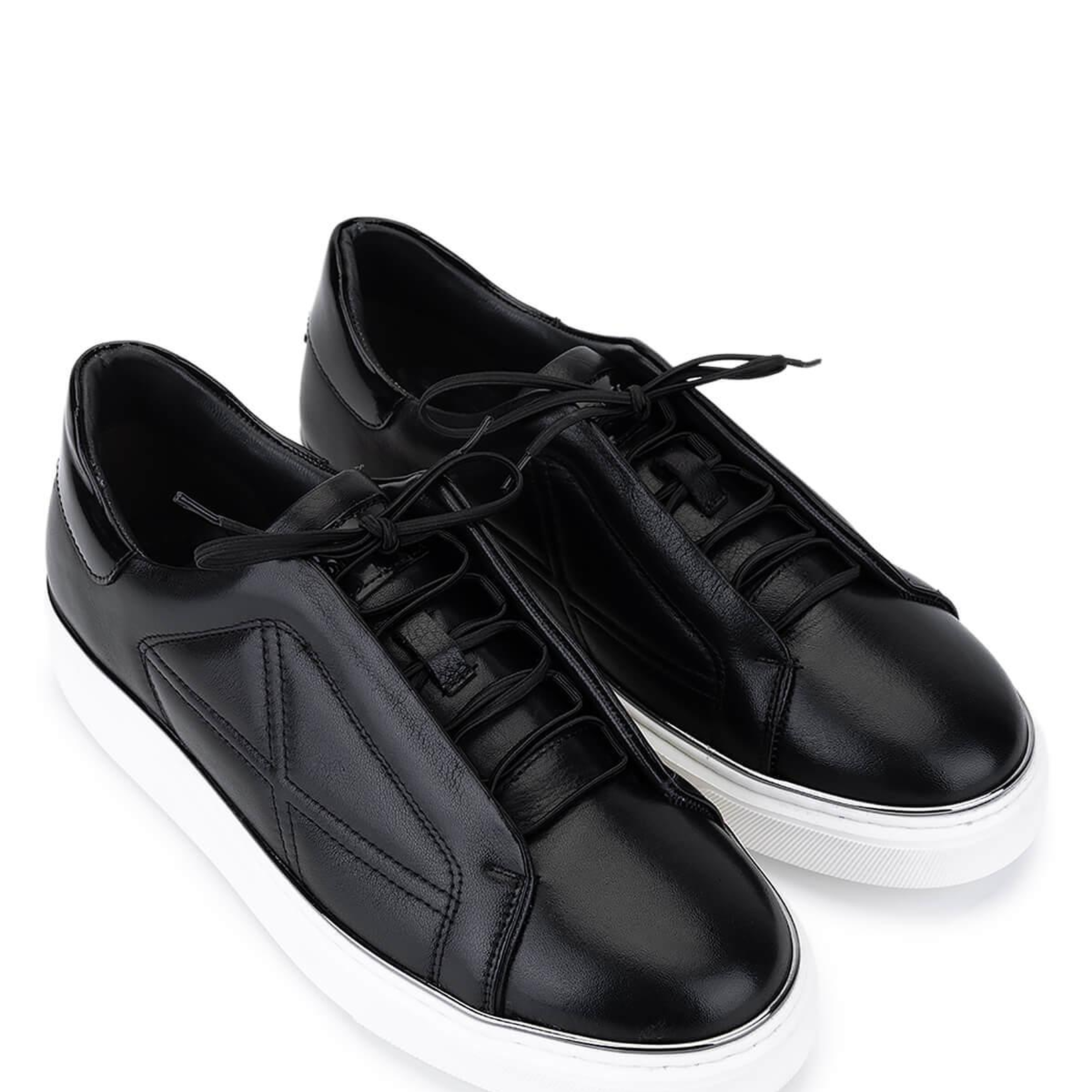 Tamer Tanca Erkek Hakiki Deri Siyah Sneakers & Spor Ayakkabı