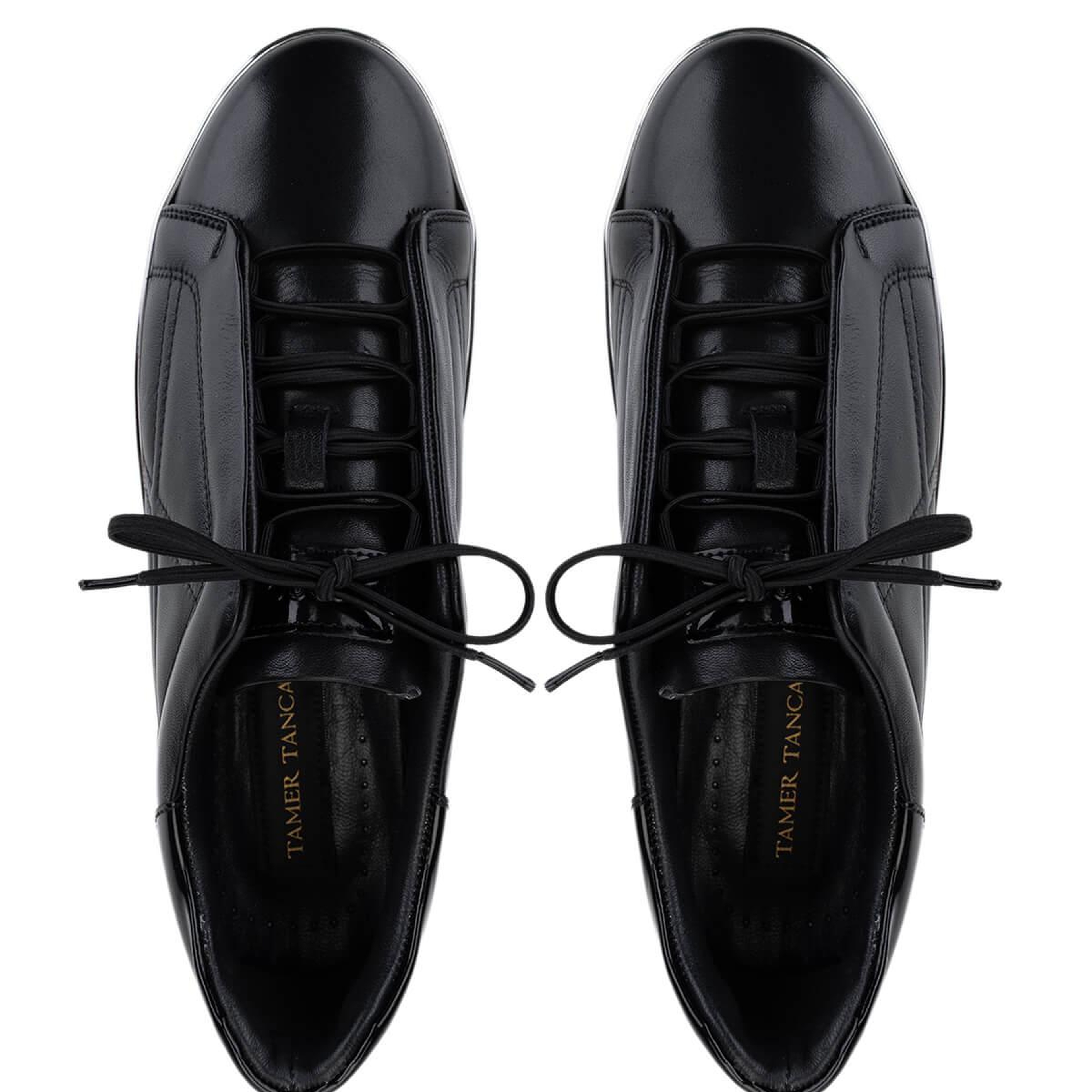 Tamer Tanca Erkek Hakiki Deri Siyah Sneakers & Spor Ayakkabı