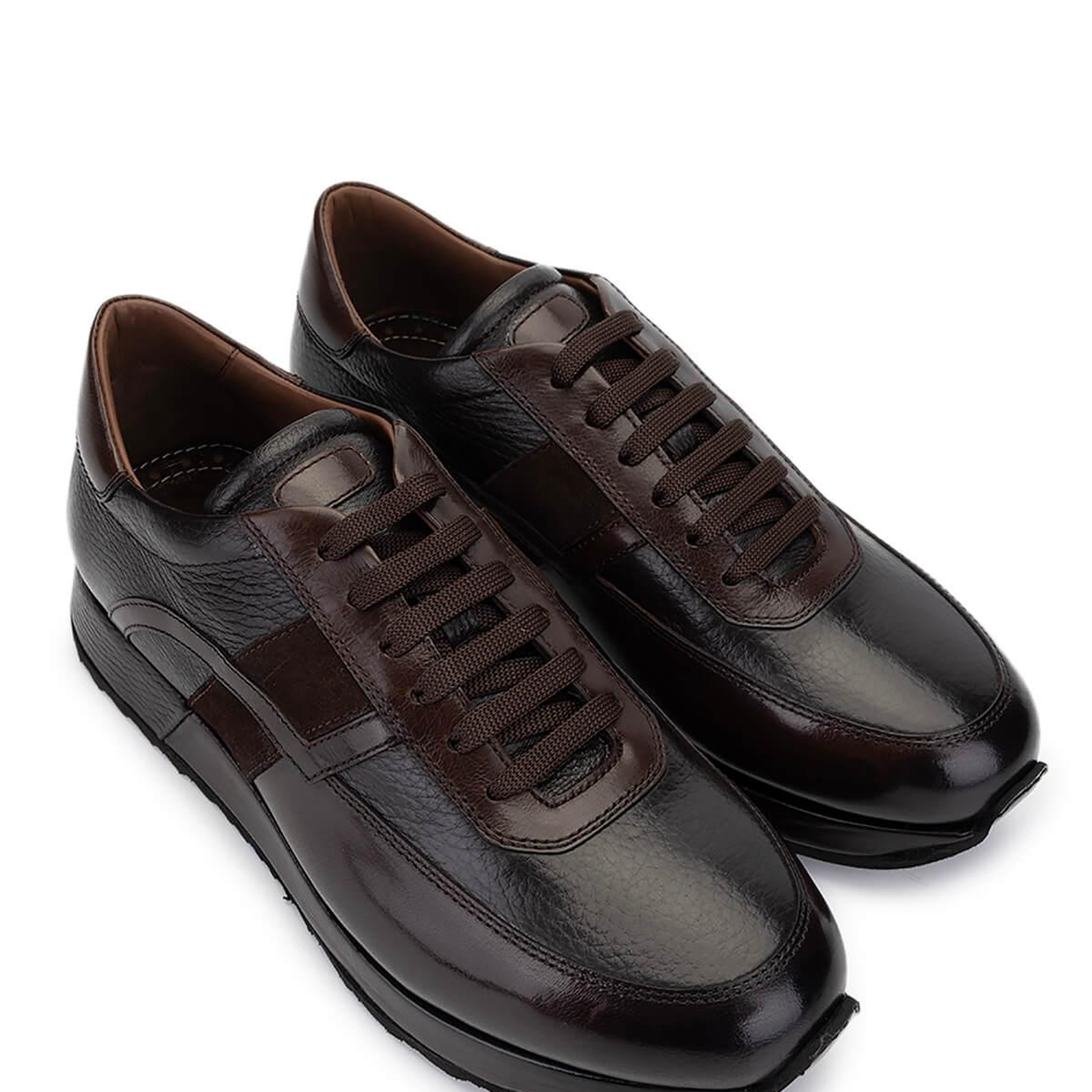 Tamer Tanca Erkek Hakiki Deri Kahverengi Sneakers & Spor Ayakkabı