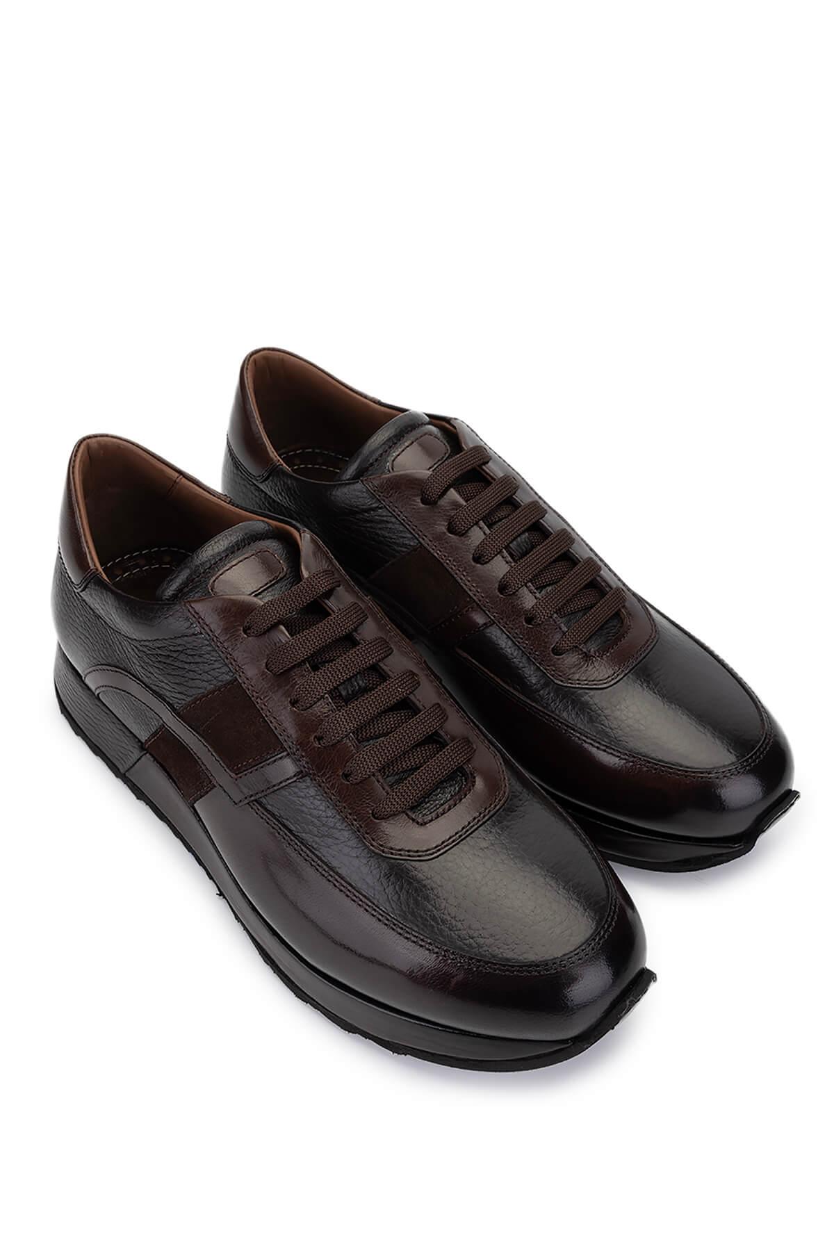Tamer Tanca Erkek Hakiki Deri Kahverengi Sneakers & Spor Ayakkabı