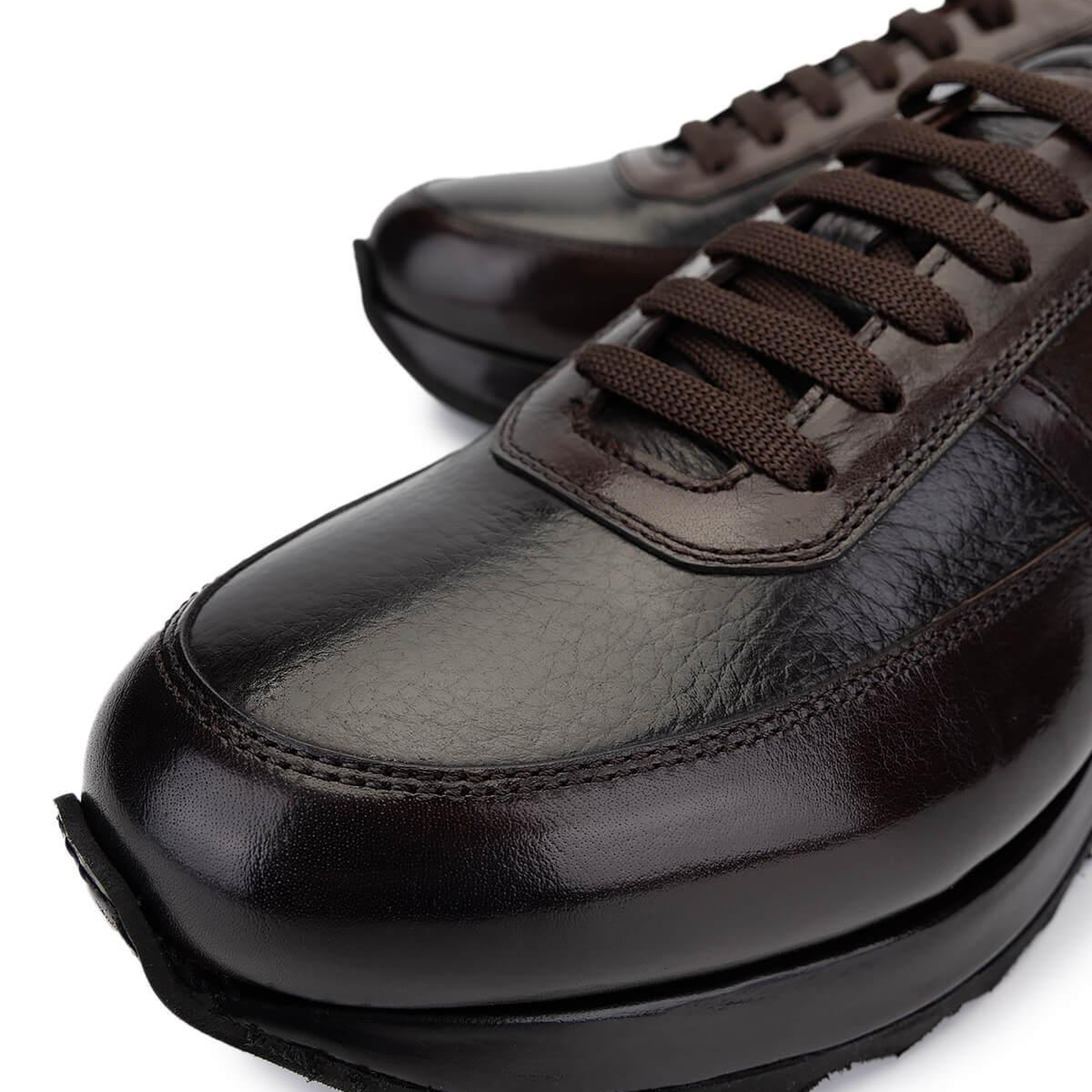 Tamer Tanca Erkek Hakiki Deri Kahverengi Sneakers & Spor Ayakkabı