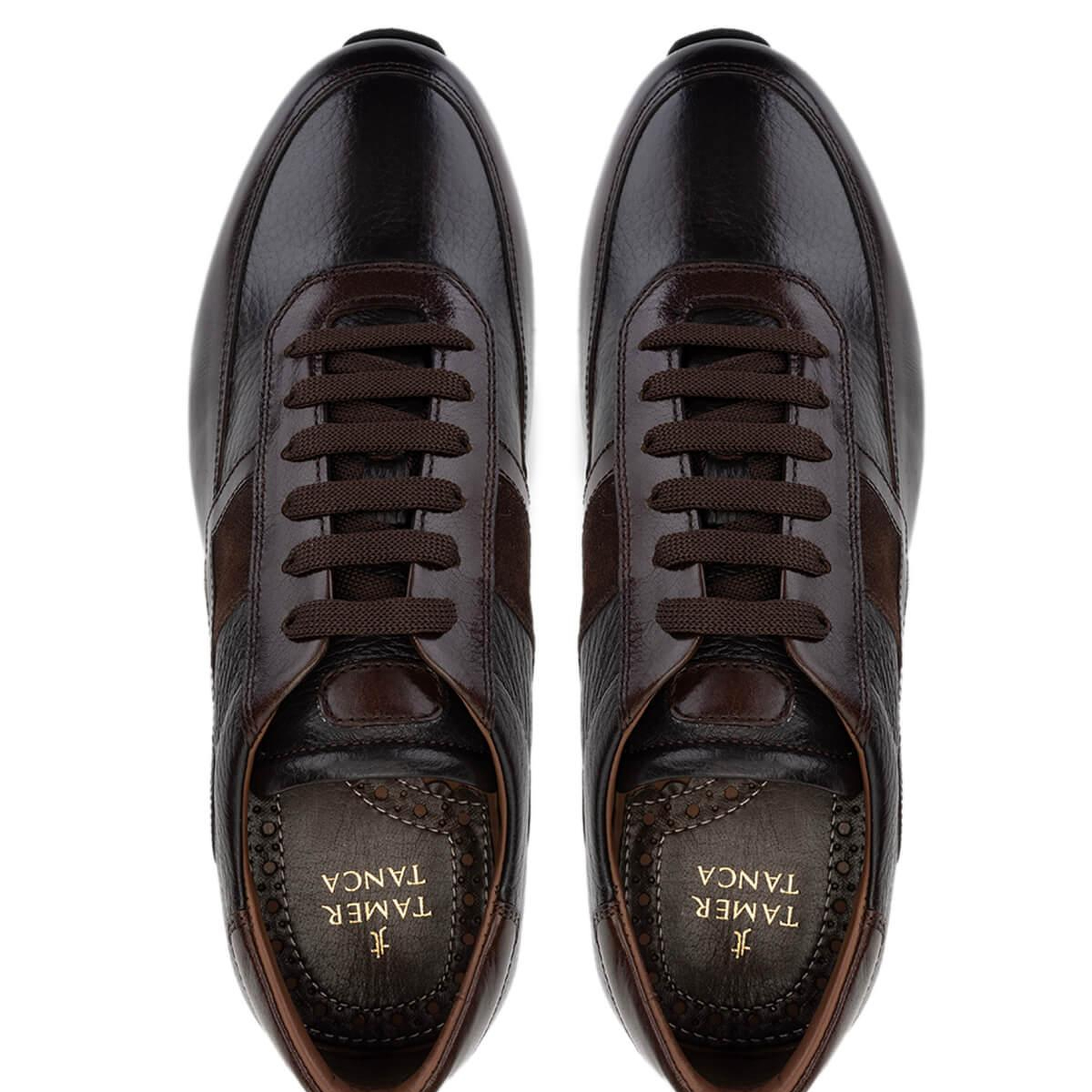 Tamer Tanca Erkek Hakiki Deri Kahverengi Sneakers & Spor Ayakkabı