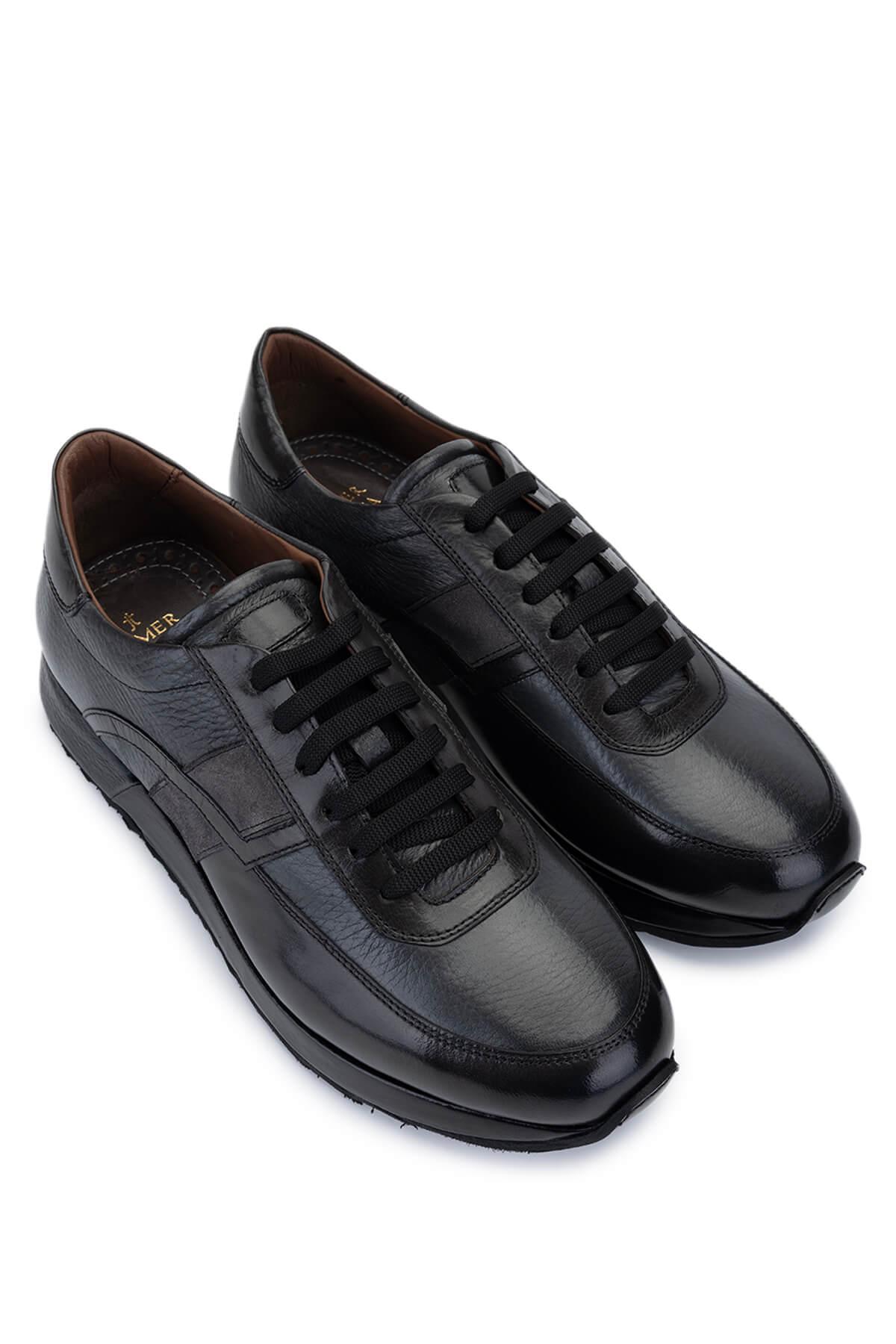 Tamer Tanca Erkek Hakiki Deri Gri Sneakers & Spor Ayakkabı