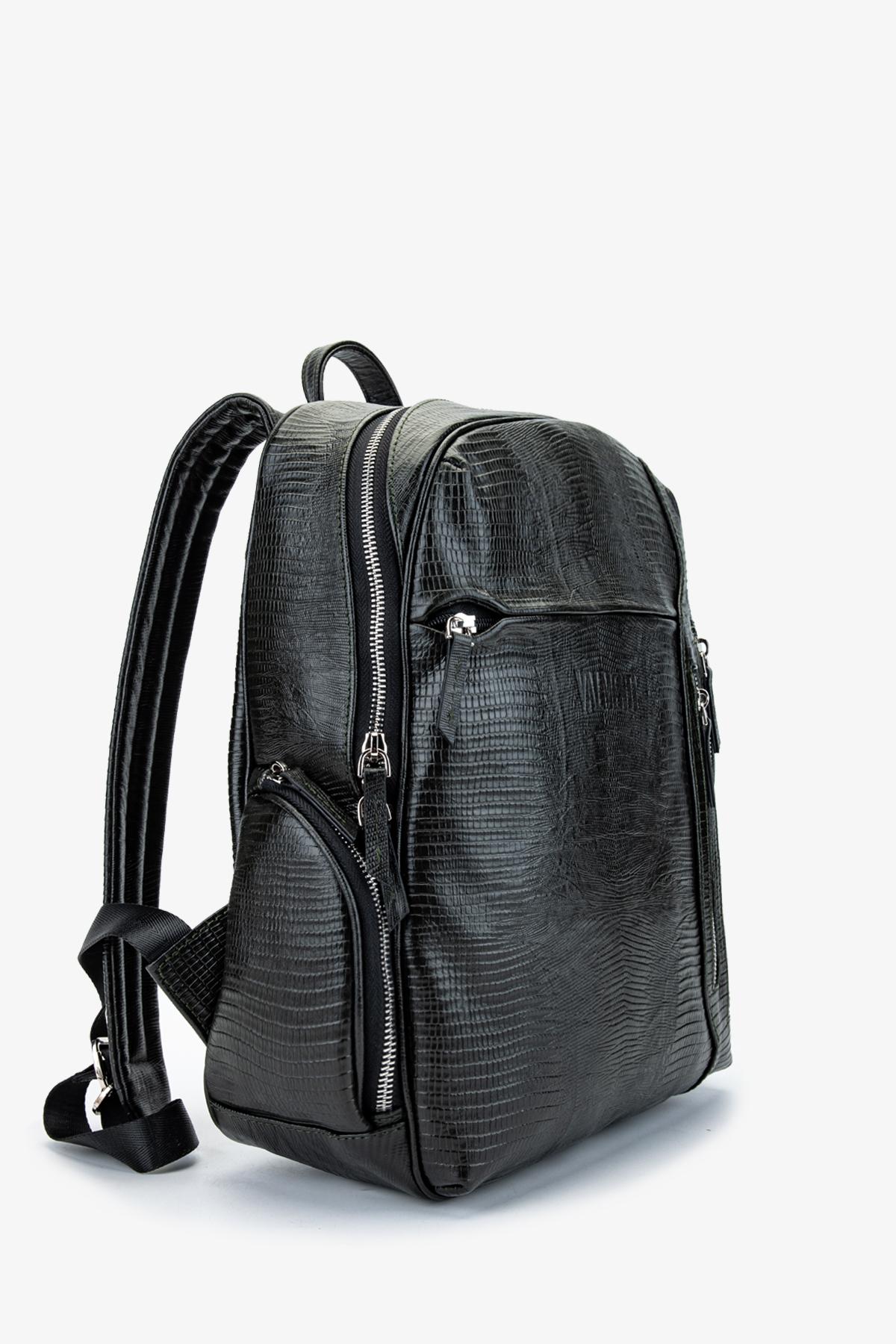 Valmenti Erkek Hakiki Deri Yeşil Sırt Çantası