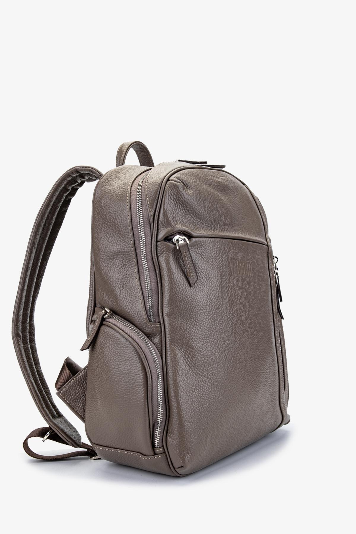 Valmenti Erkek Hakiki Deri Vizon Floter Sırt Çantası