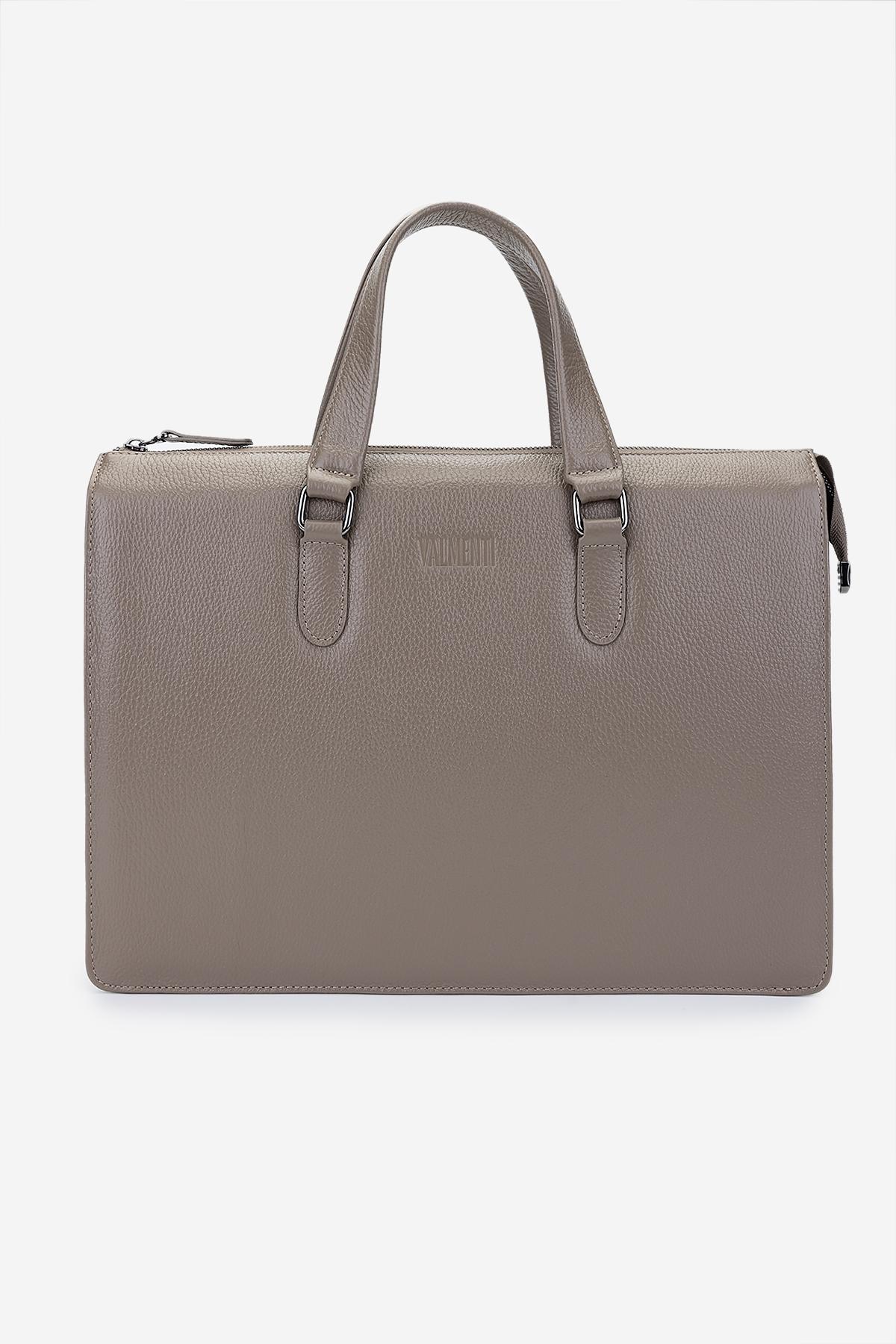 Valmenti Erkek Hakiki Deri Vizon Floter Evrak Çantası