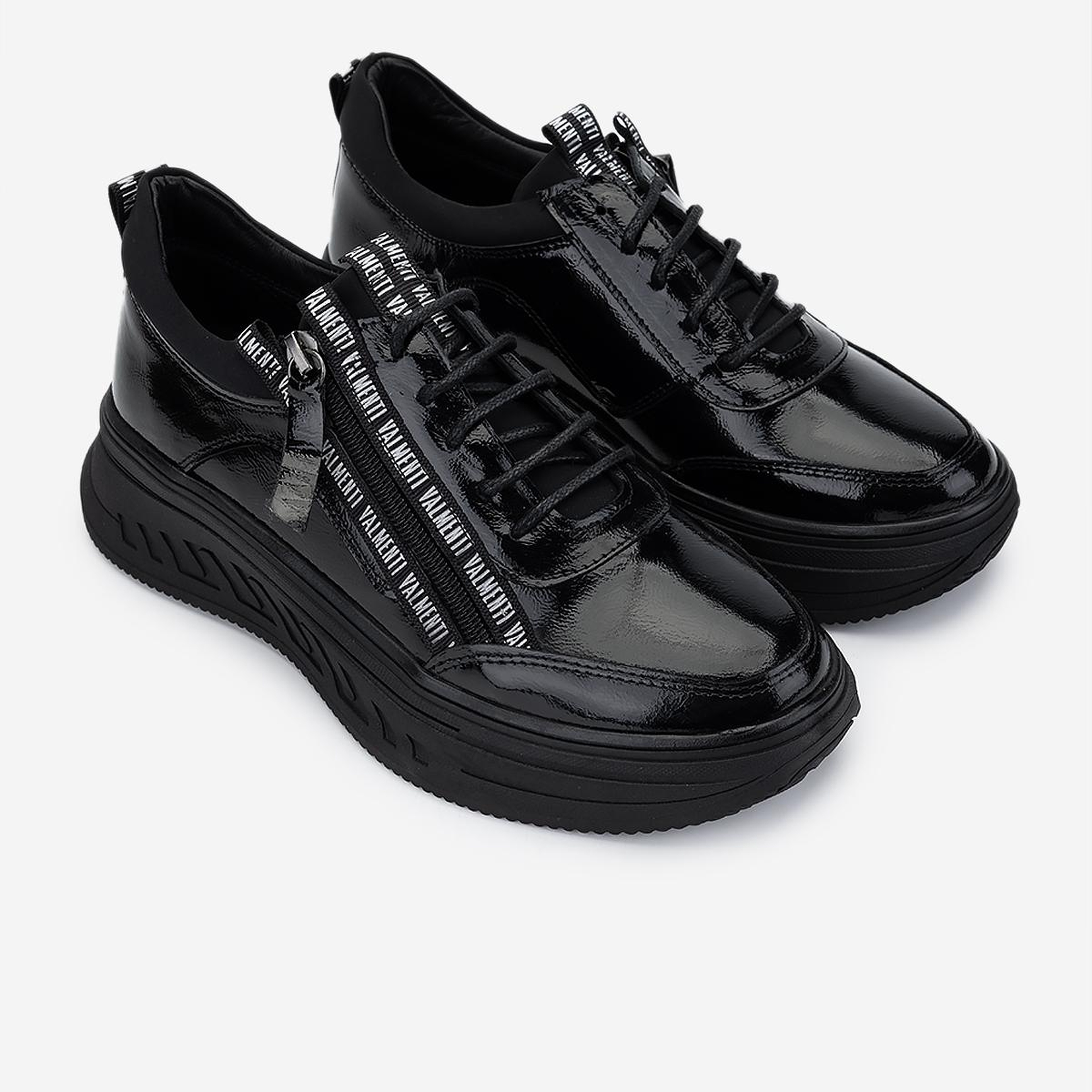 Valmenti Kadın Hakiki Deri Siyah Sneakers & Spor Ayakkabı