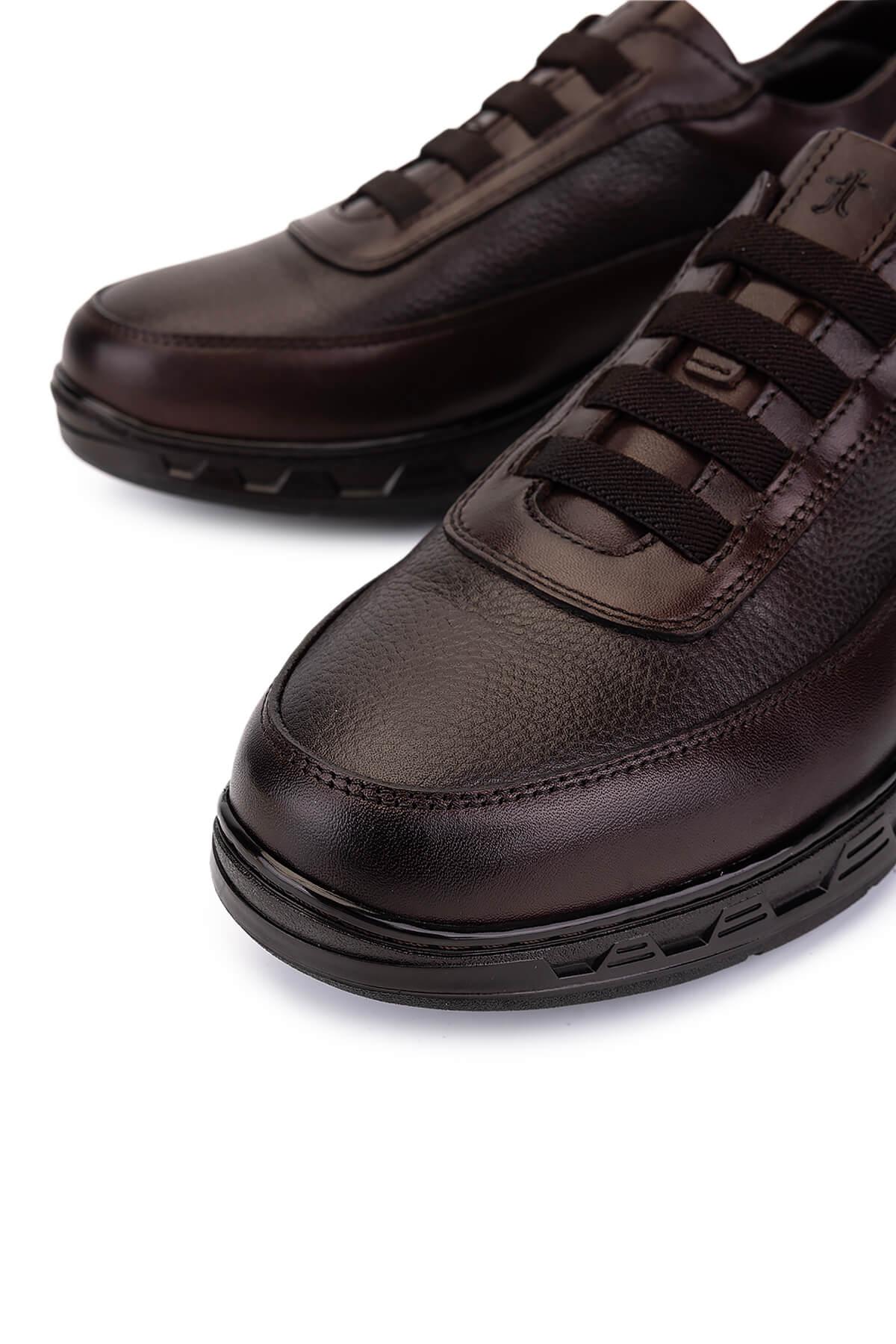 Tamer Tanca Erkek Hakiki Deri  Kahverengi Sneakers & Spor Ayakkabı
