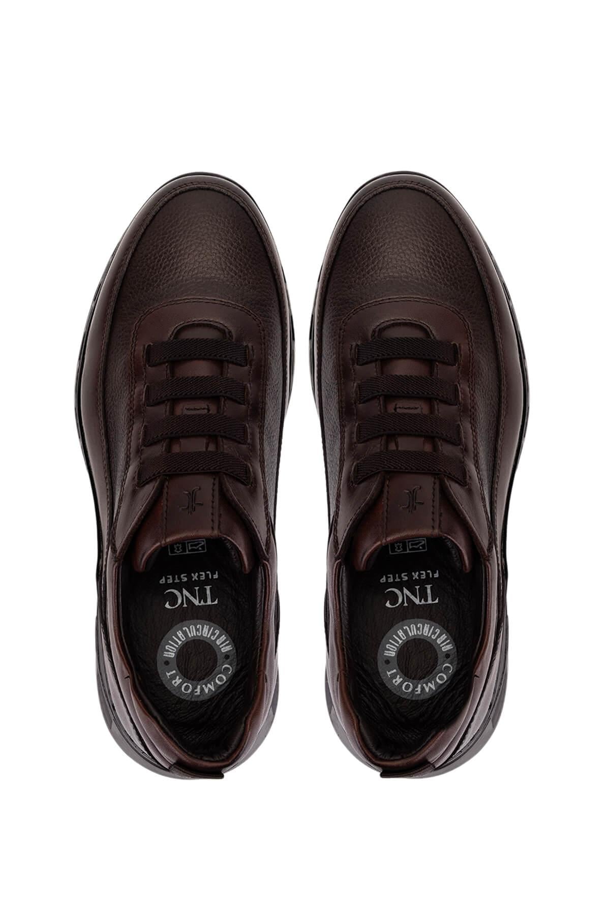 Tamer Tanca Erkek Hakiki Deri Kahverengi Sneakers & Spor Ayakkabı