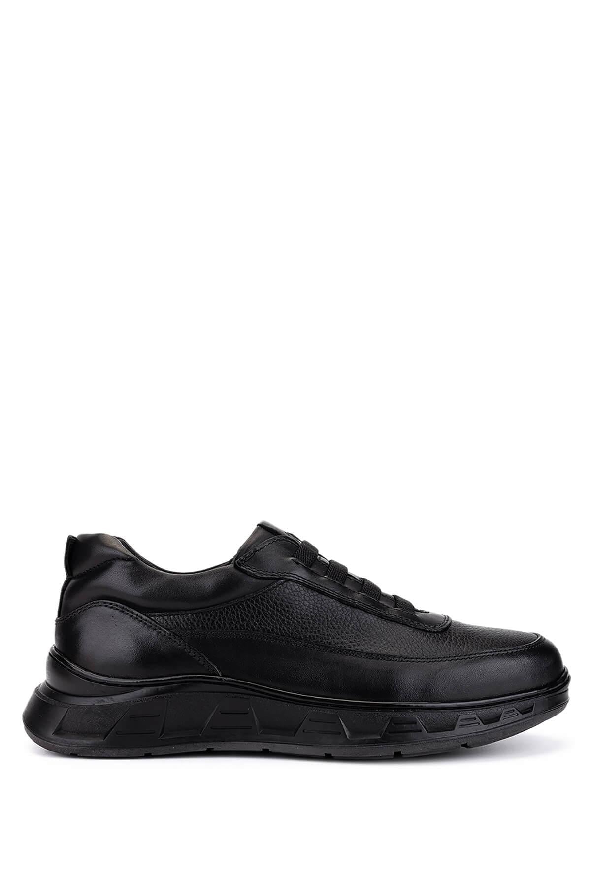 Tamer Tanca Erkek Hakiki Deri Siyah Sneakers & Spor Ayakkabı