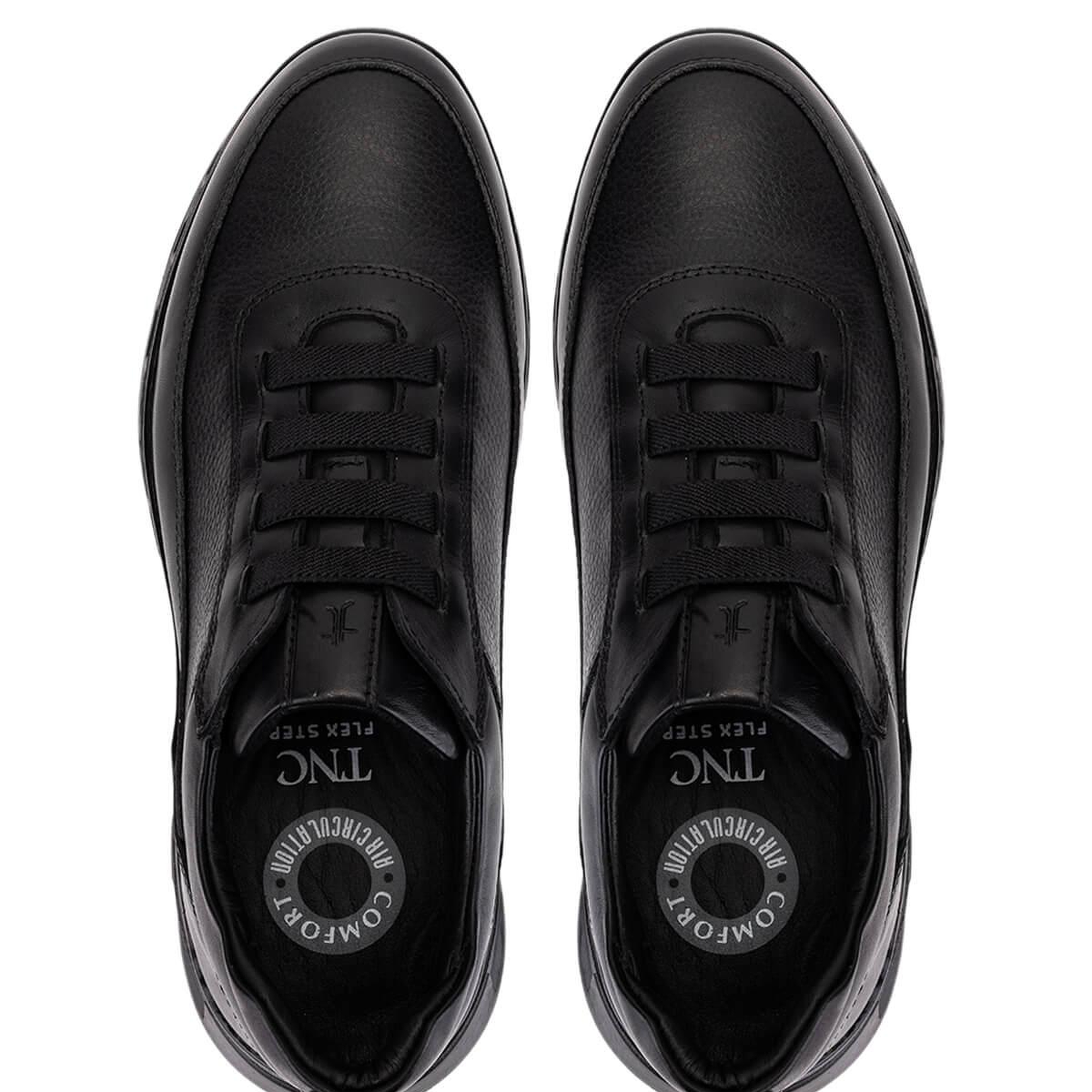 Tamer Tanca Erkek Hakiki Deri Siyah Sneakers & Spor Ayakkabı
