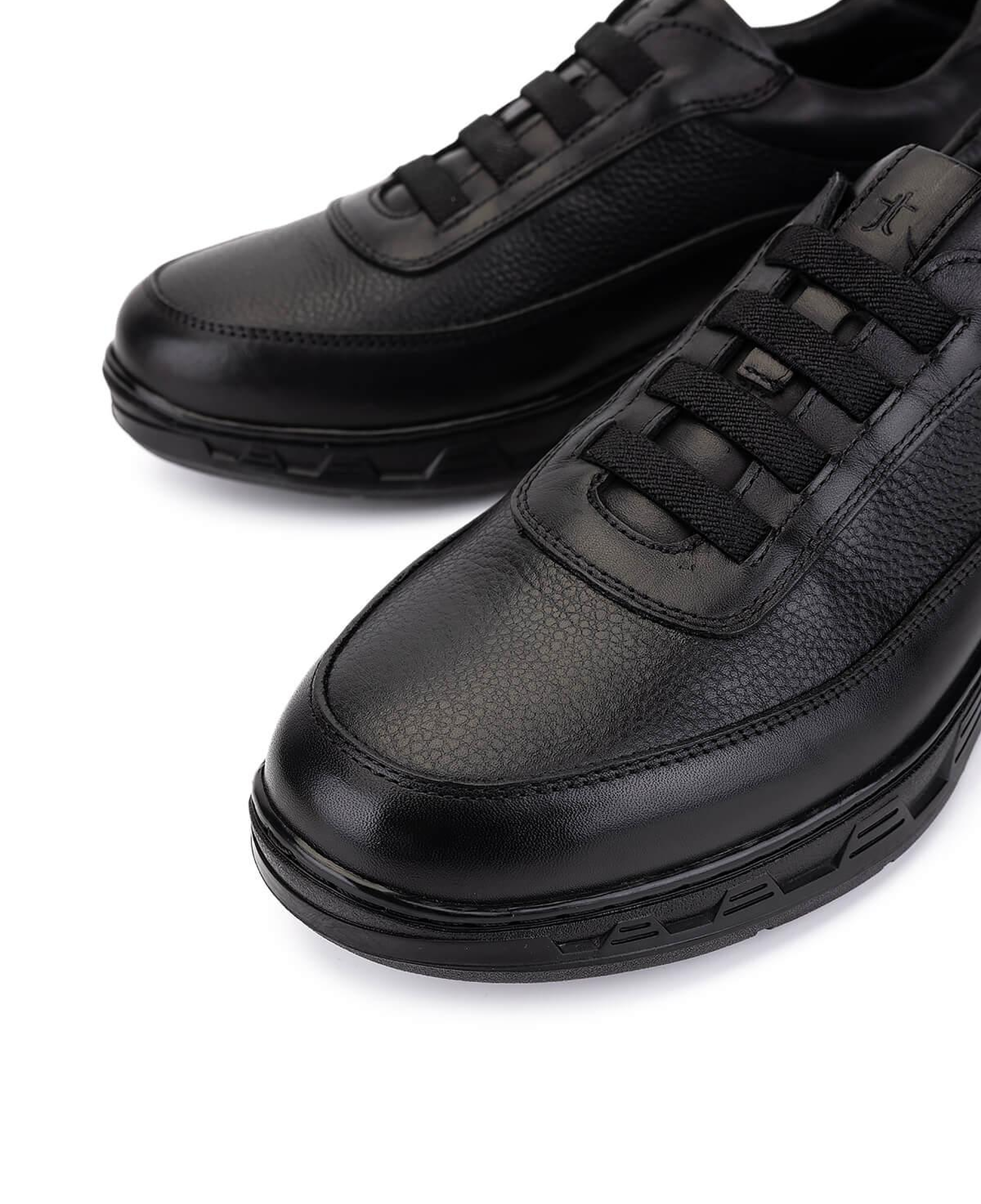 Tamer Tanca Erkek Hakiki Deri Siyah Sneakers & Spor Ayakkabı