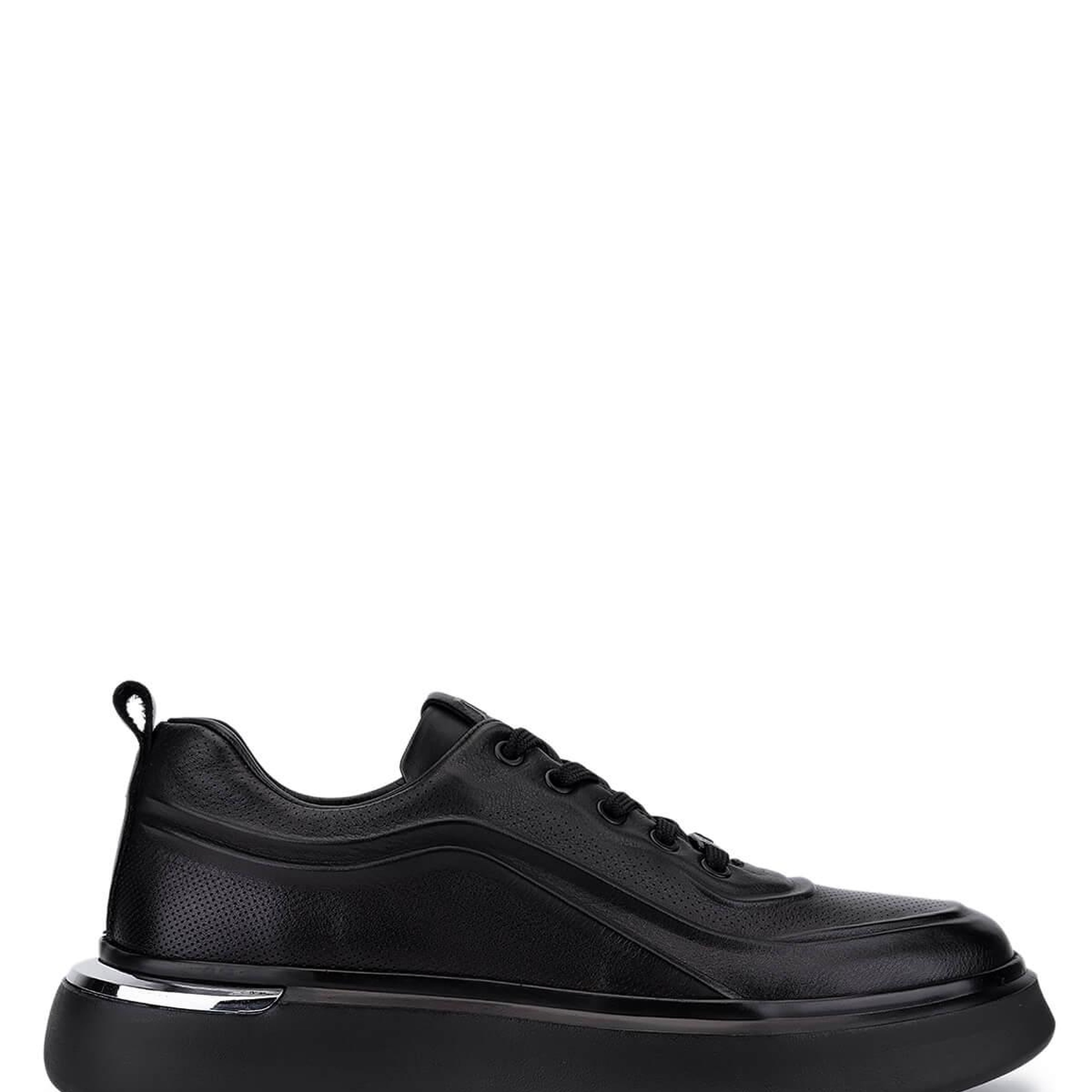 Tamer Tanca Erkek Hakiki Deri Siyah Deri Sneakers & Spor Ayakkabı