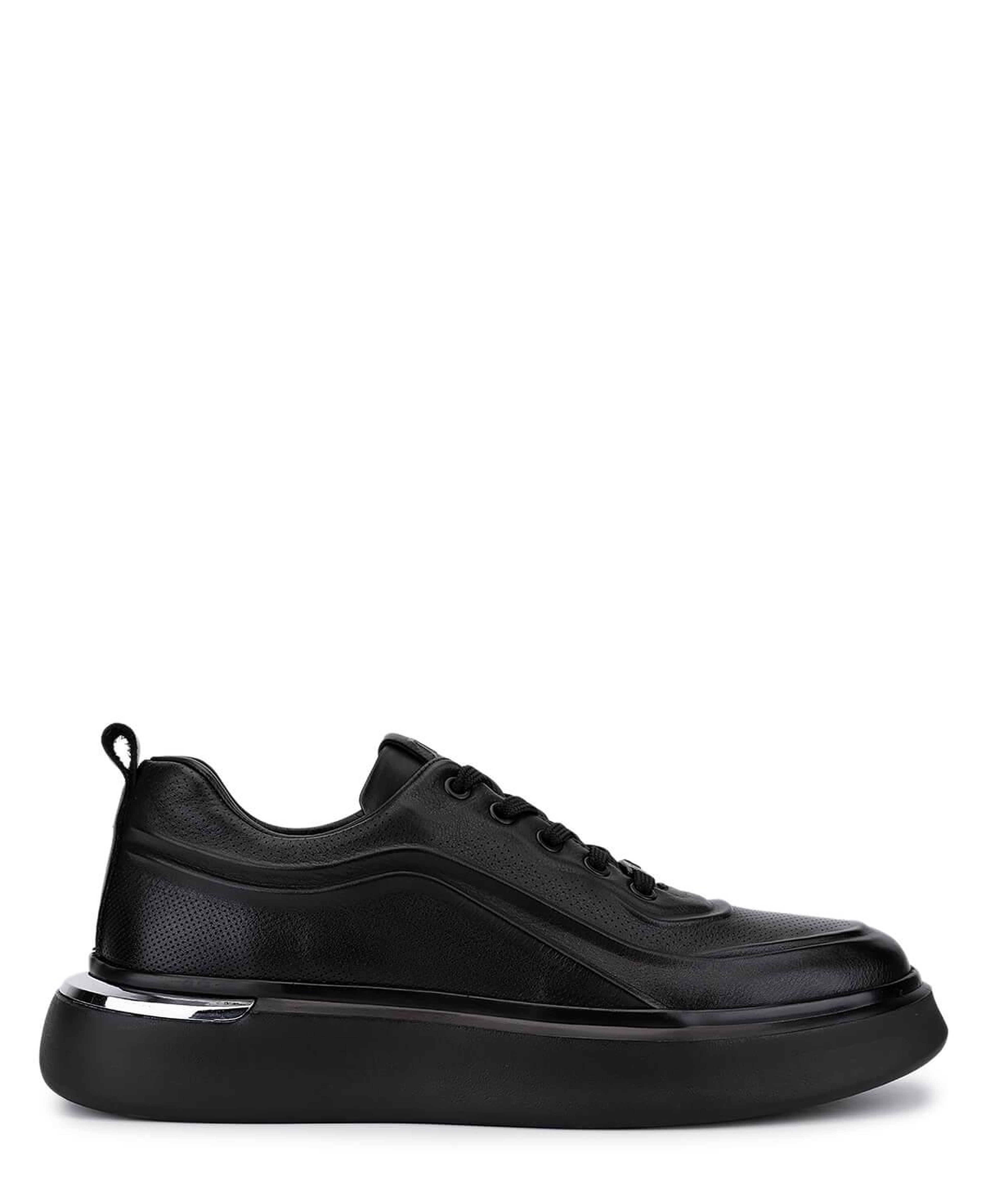 Tamer Tanca Erkek Hakiki Deri Siyah Deri Sneakers & Spor Ayakkabı