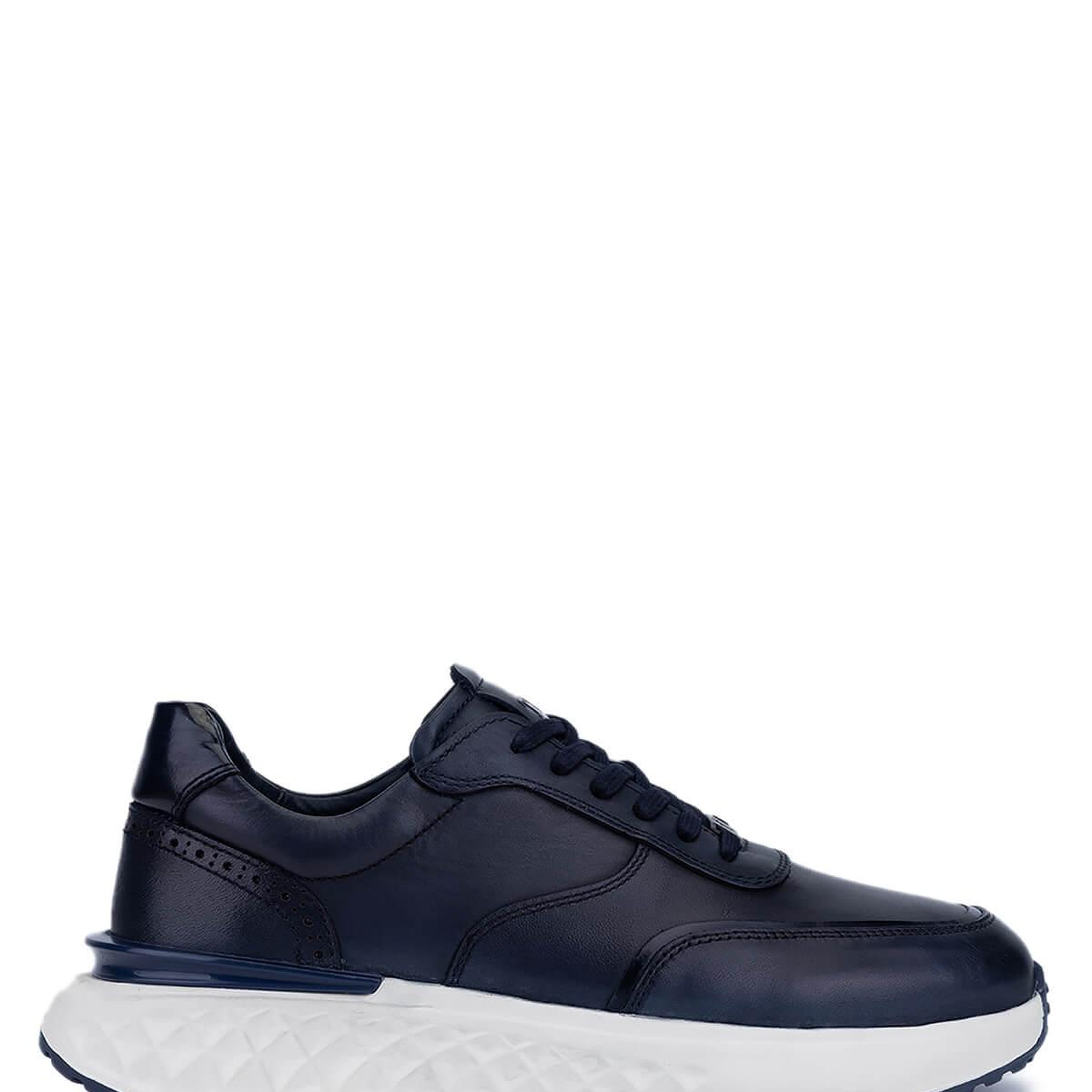 Tamer Tanca Erkek Hakiki Deri Lacivert Sneakers & Spor Ayakkabı