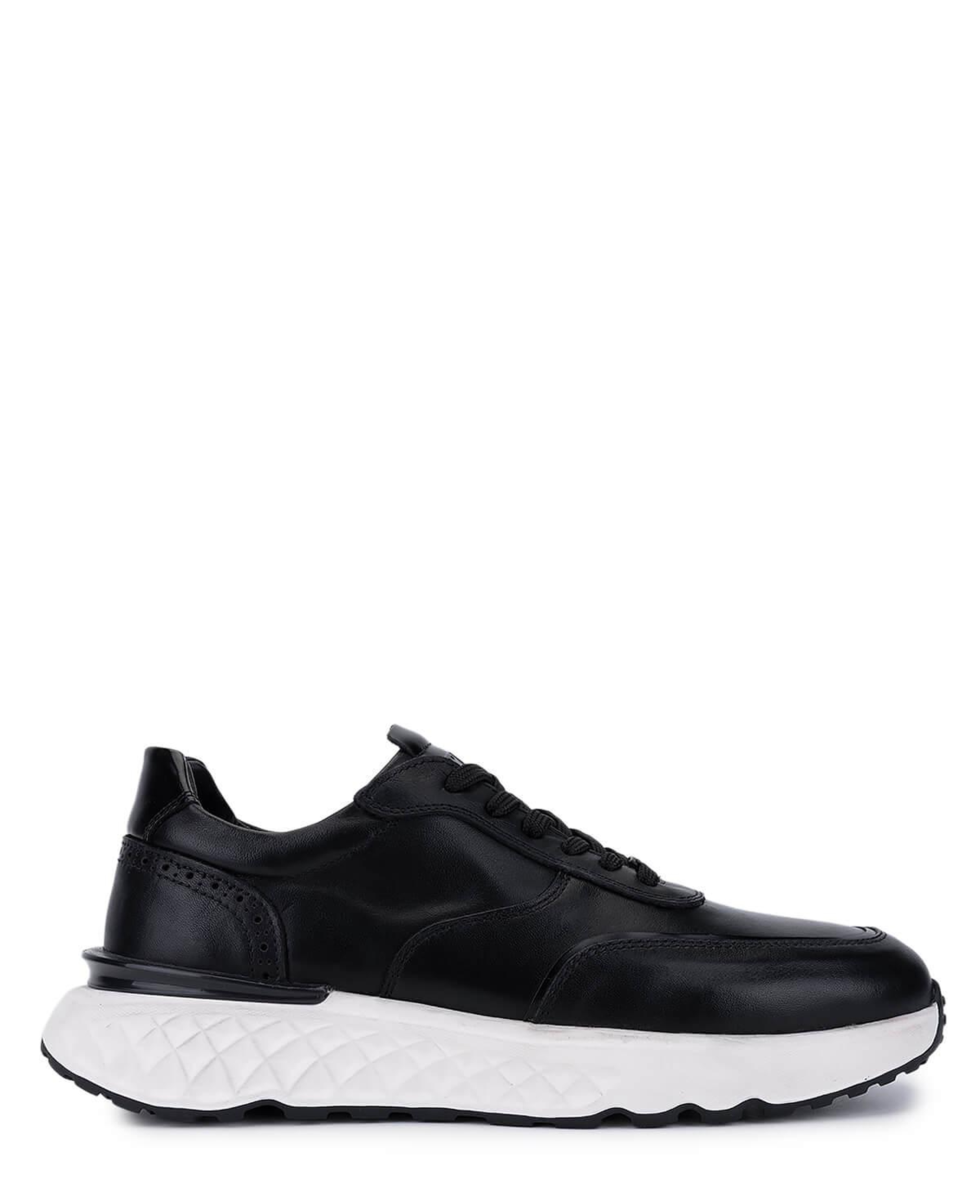 Tamer Tanca Erkek Hakiki Deri Siyah Sneakers & Spor Ayakkabı