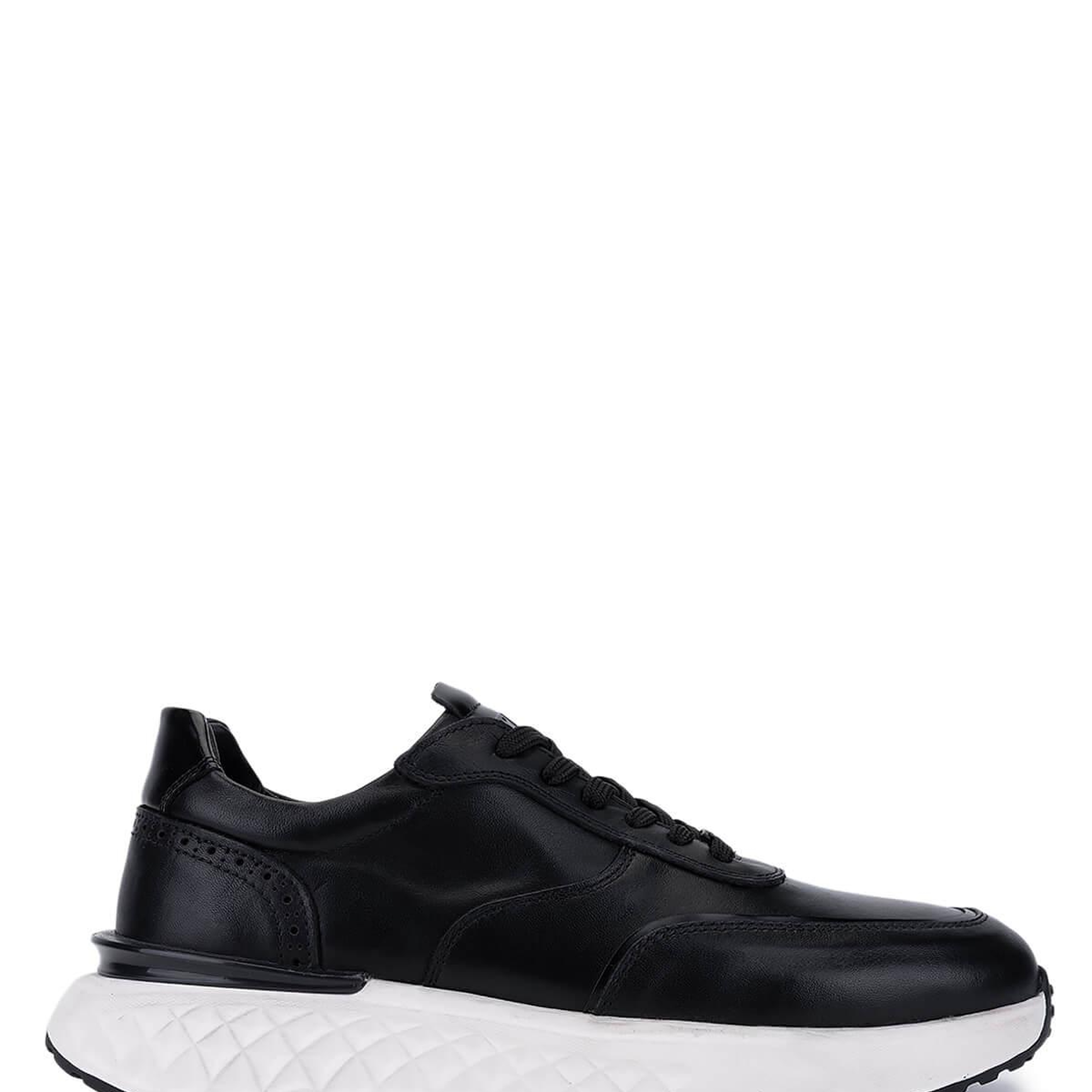 Tamer Tanca Erkek Hakiki Deri Siyah Sneakers & Spor Ayakkabı