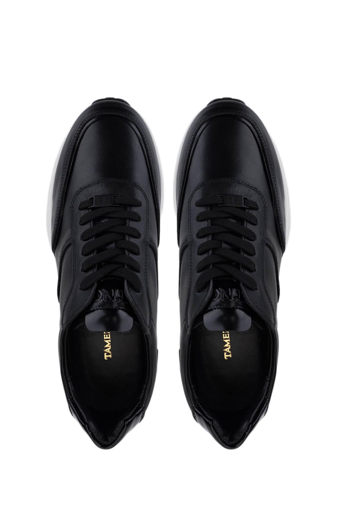 Tamer Tanca Erkek Hakiki Deri Siyah Sneakers & Spor Ayakkabı