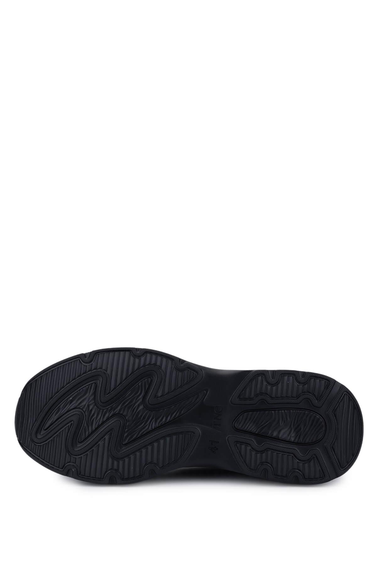 Tamer Tanca Erkek Hakiki Deri Siyah Sneakers & Spor Ayakkabı