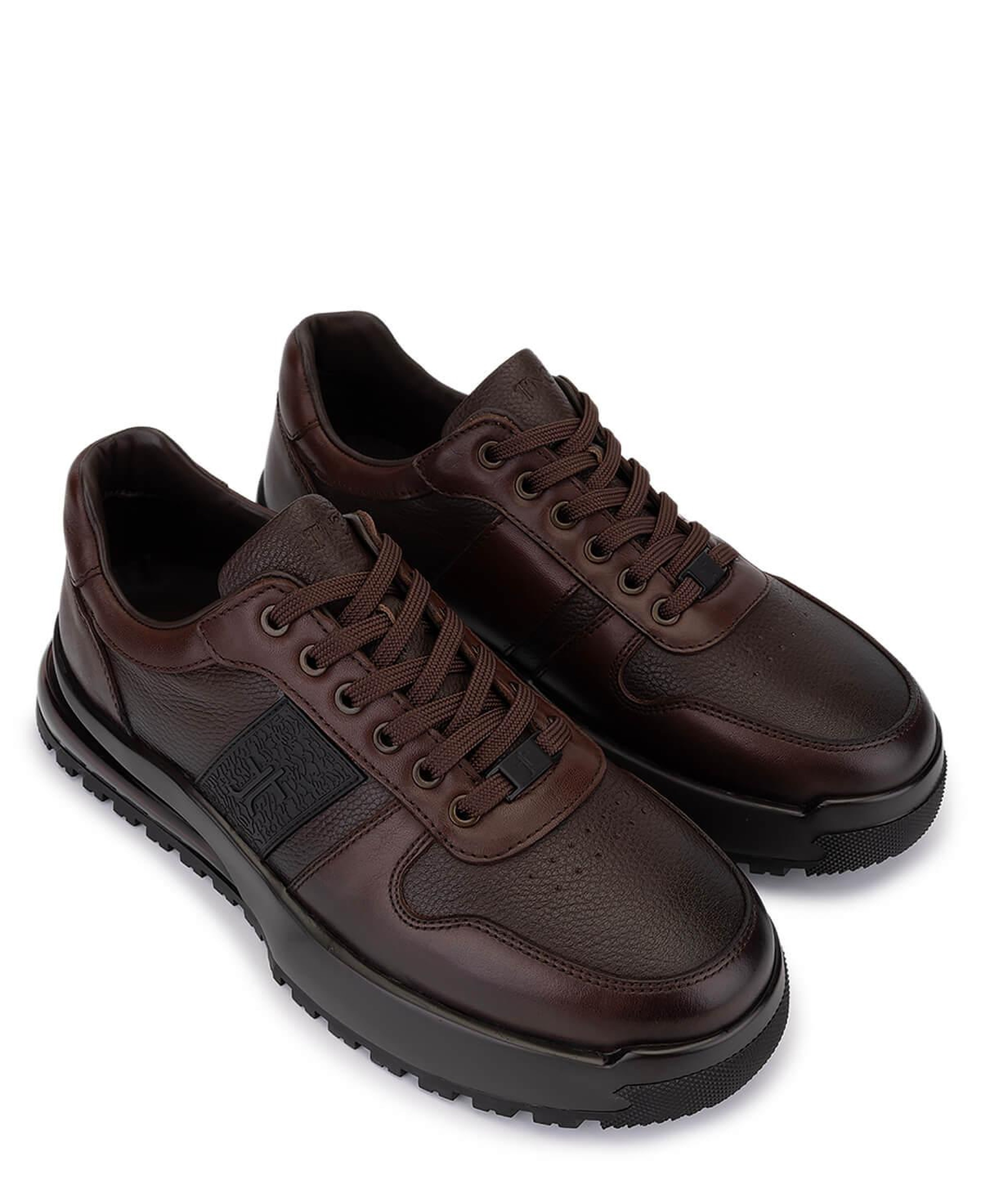 Tamer Tanca Erkek Hakiki Deri Kahverengi Sneakers & Spor Ayakkabı