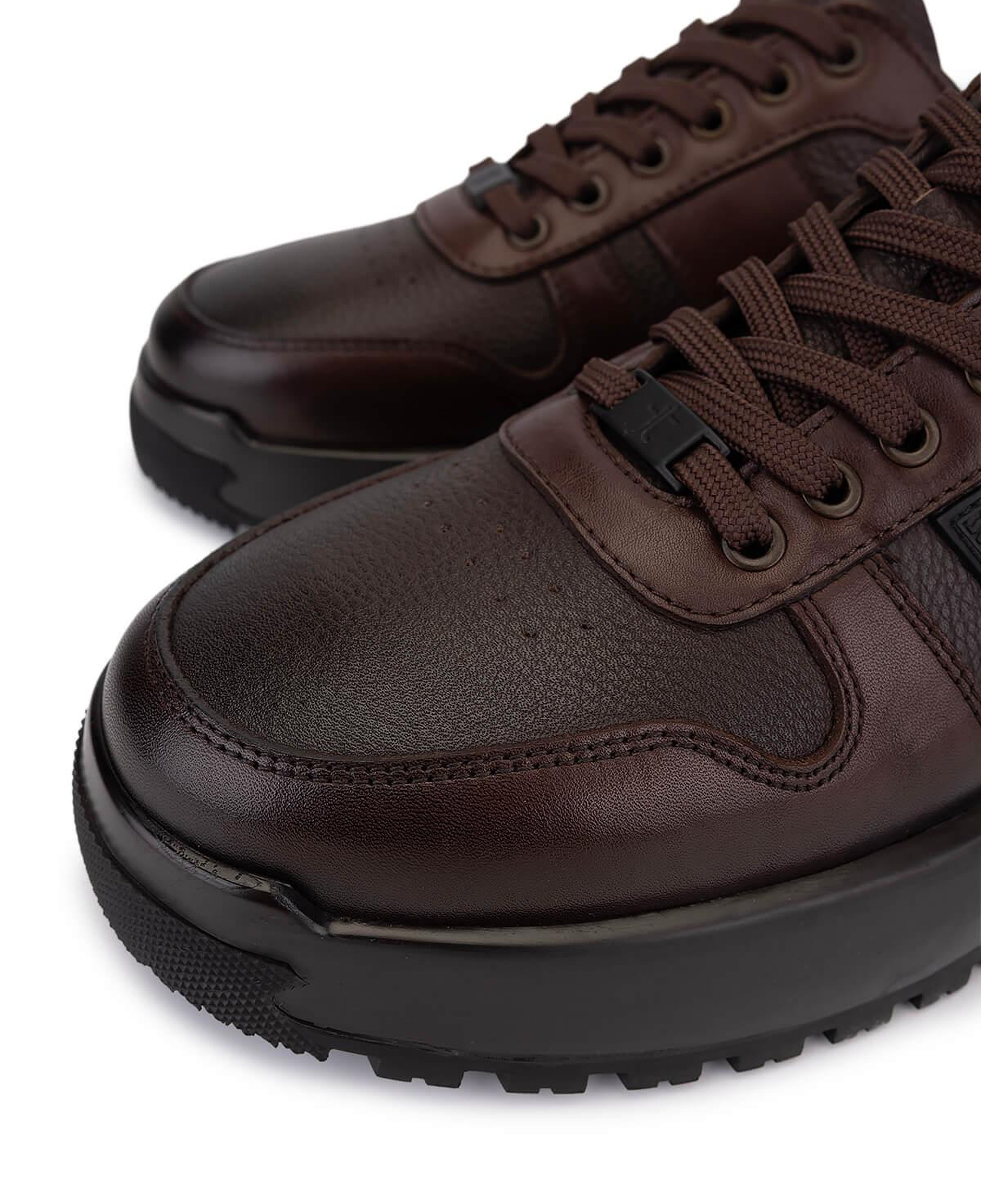 Tamer Tanca Erkek Hakiki Deri Kahverengi Sneakers & Spor Ayakkabı