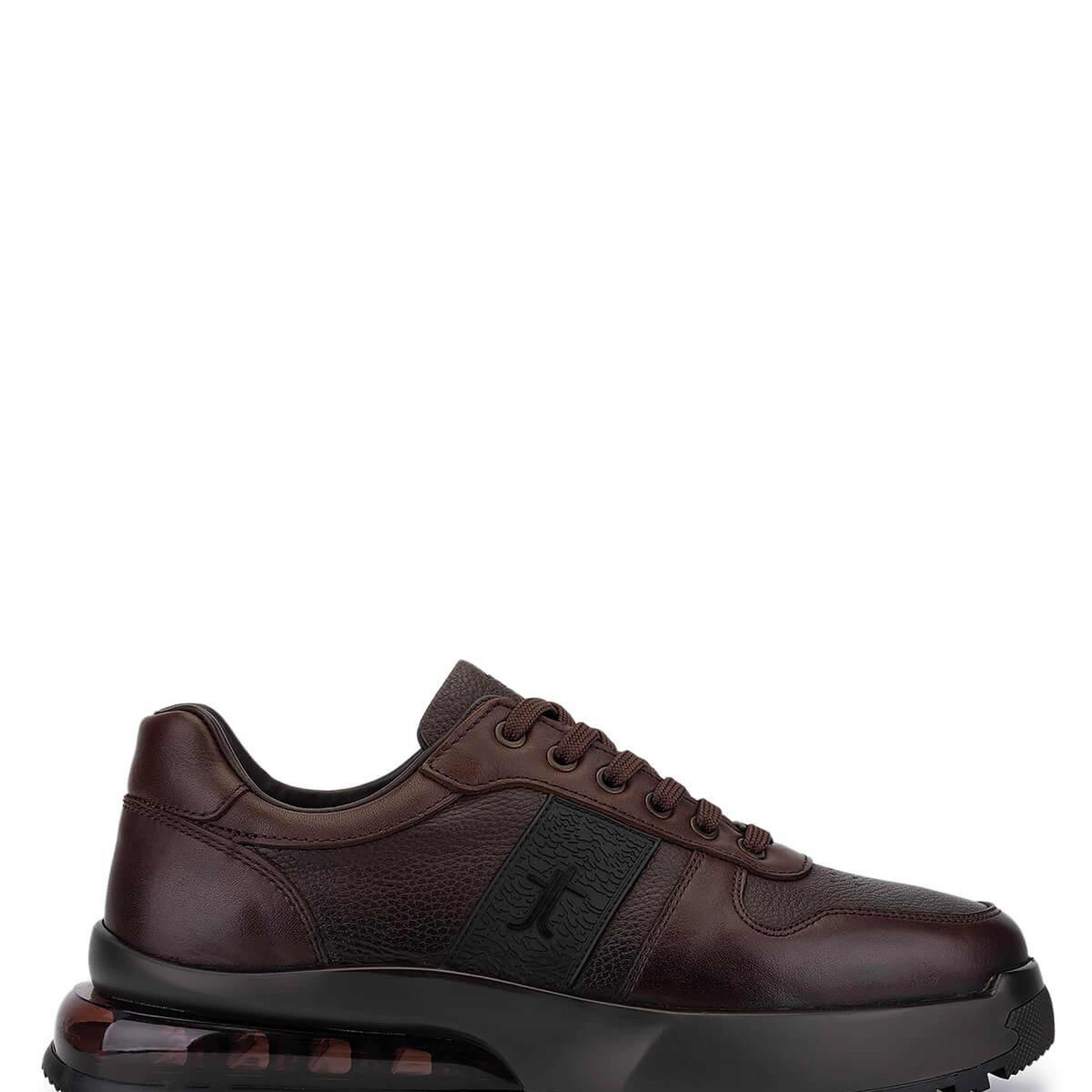 Tamer Tanca Erkek Hakiki Deri Kahverengi Sneakers & Spor Ayakkabı