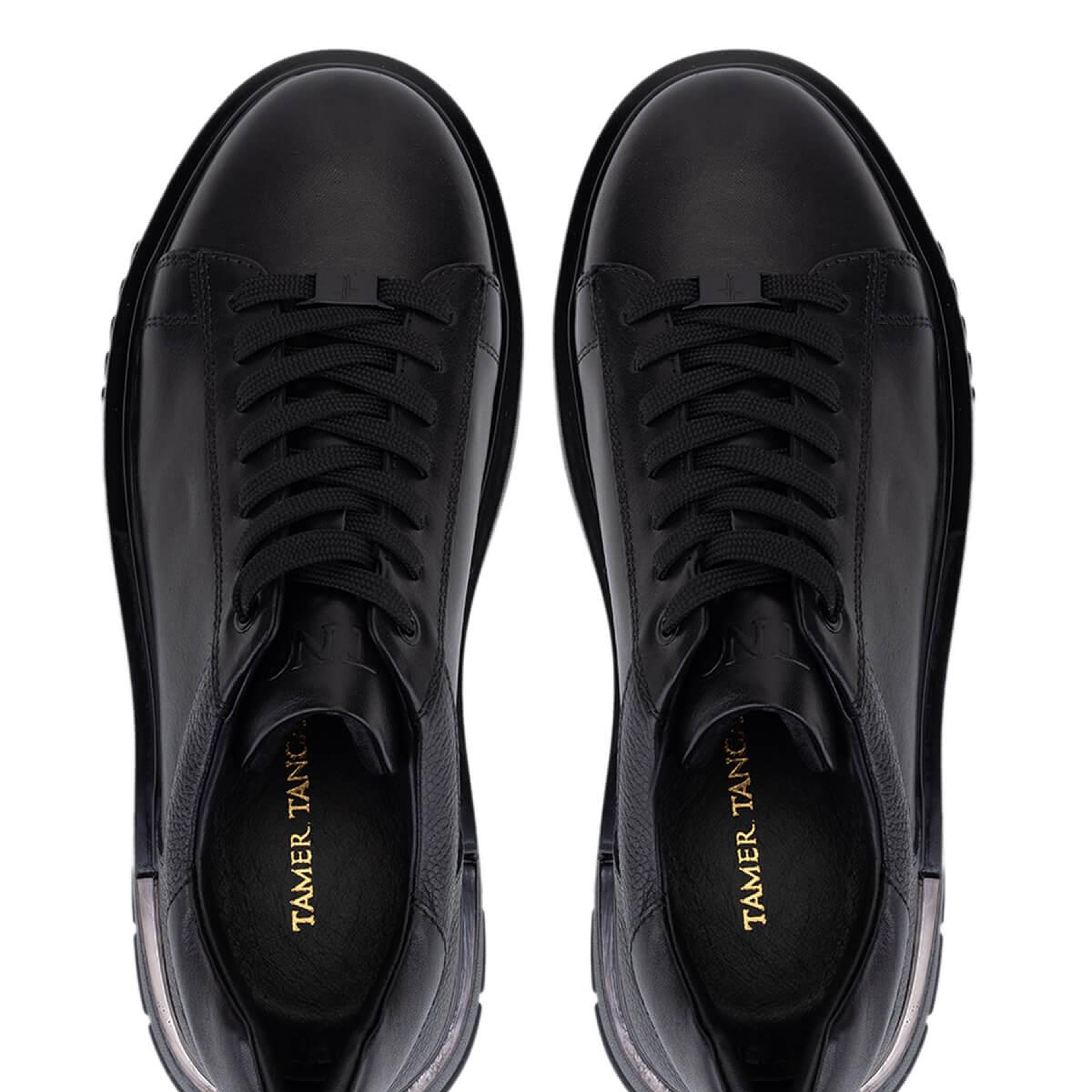 Tamer Tanca Erkek Hakiki Deri Siyah Sneakers & Spor Ayakkabı