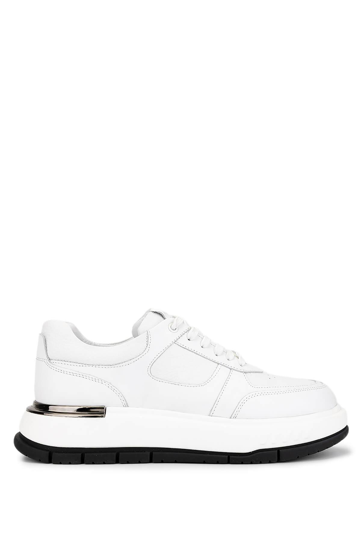 Tamer Tanca Erkek Hakiki Deri Beyaz Sneakers & Spor Ayakkabı