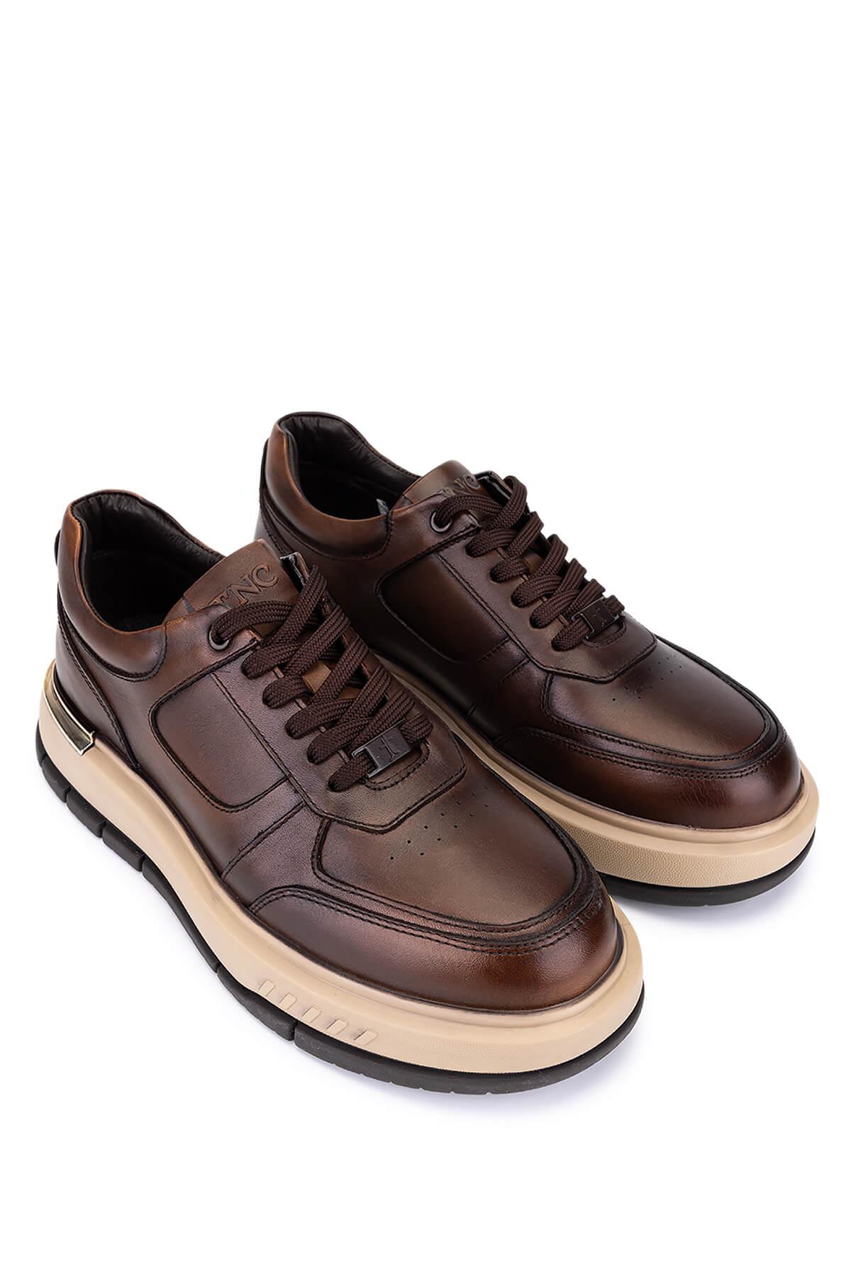 Tamer Tanca Erkek Hakiki Deri Taba Sneakers & Spor Ayakkabı