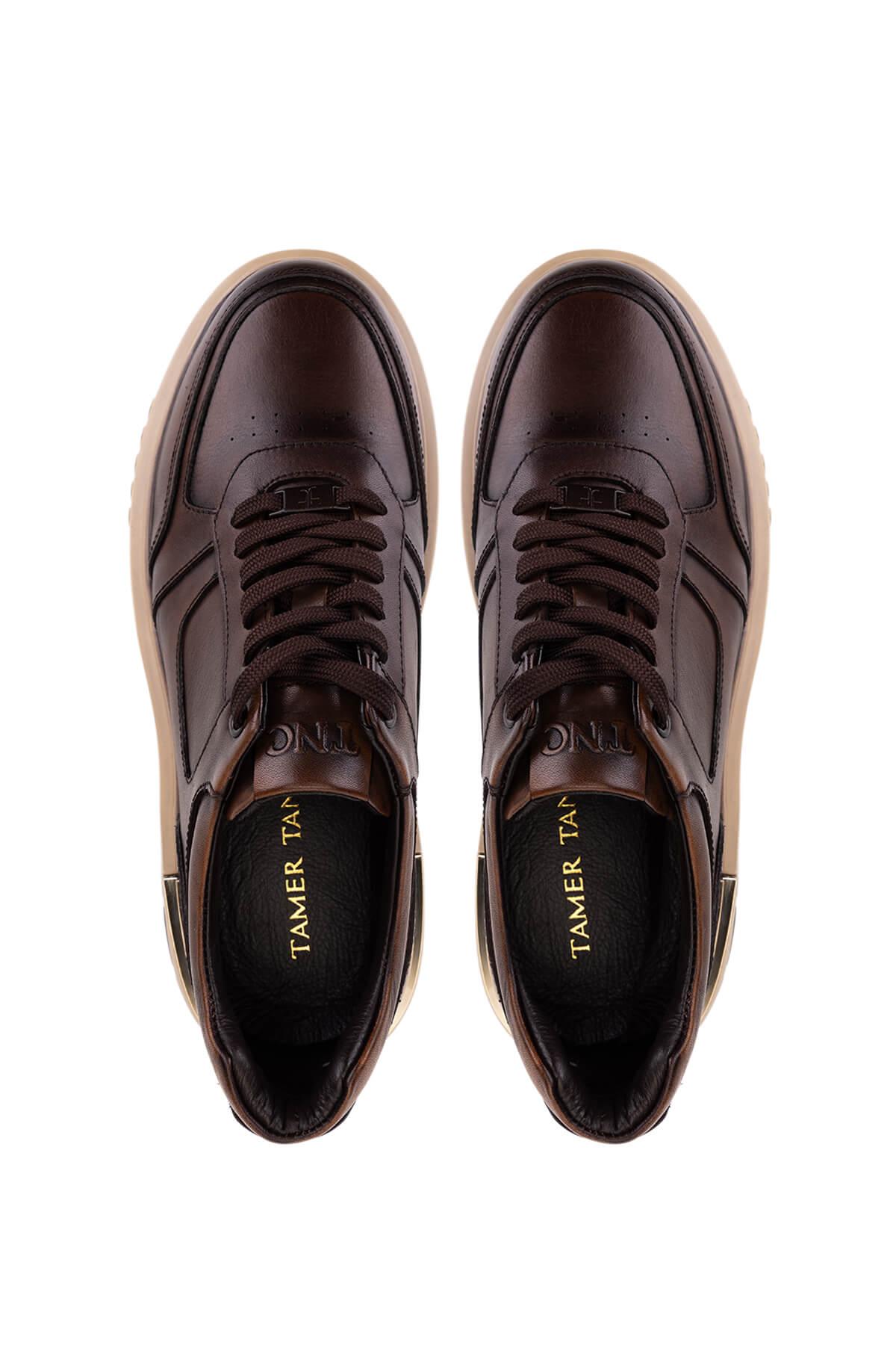 Tamer Tanca Erkek Hakiki Deri Taba Sneakers & Spor Ayakkabı