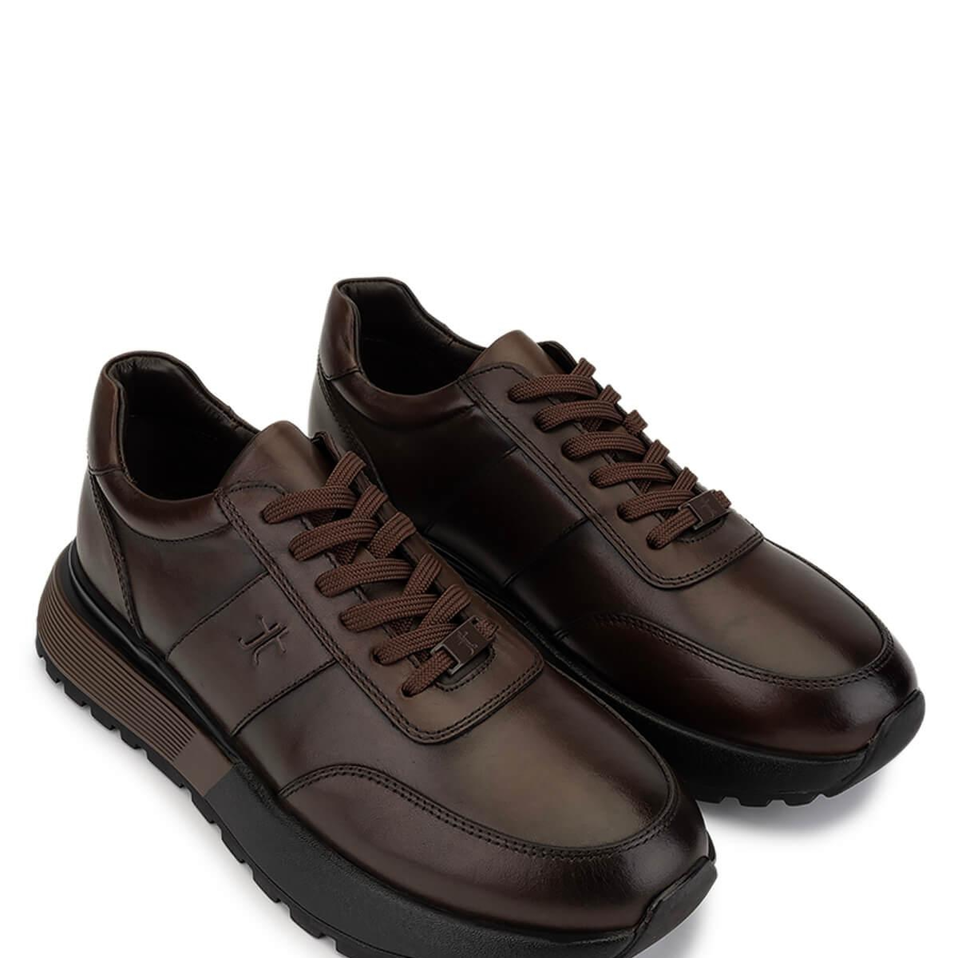 Tamer Tanca Erkek Hakiki Deri Kahverengi Sneakers & Spor Ayakkabı