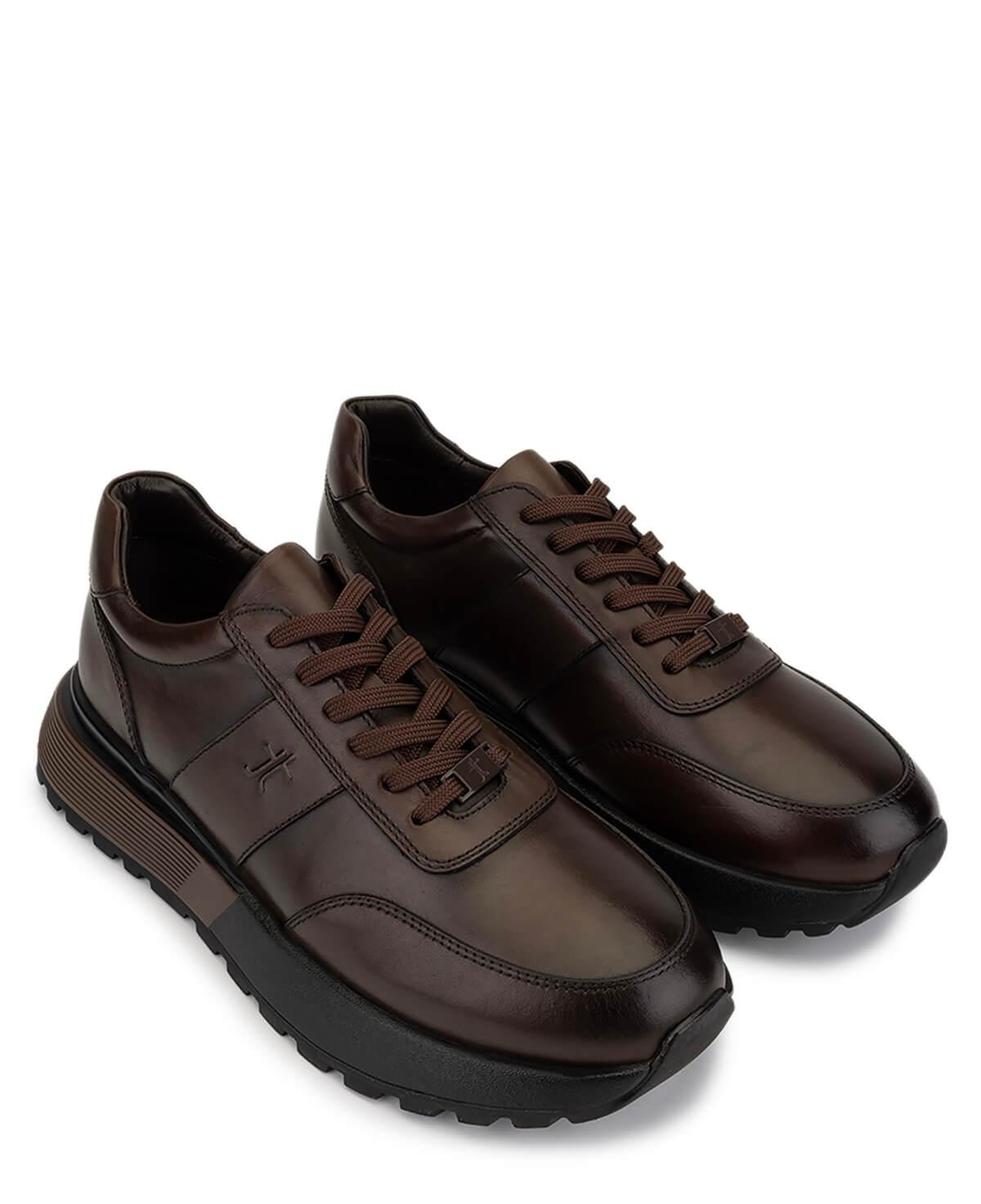 Tamer Tanca Erkek Hakiki Deri Kahverengi Sneakers & Spor Ayakkabı