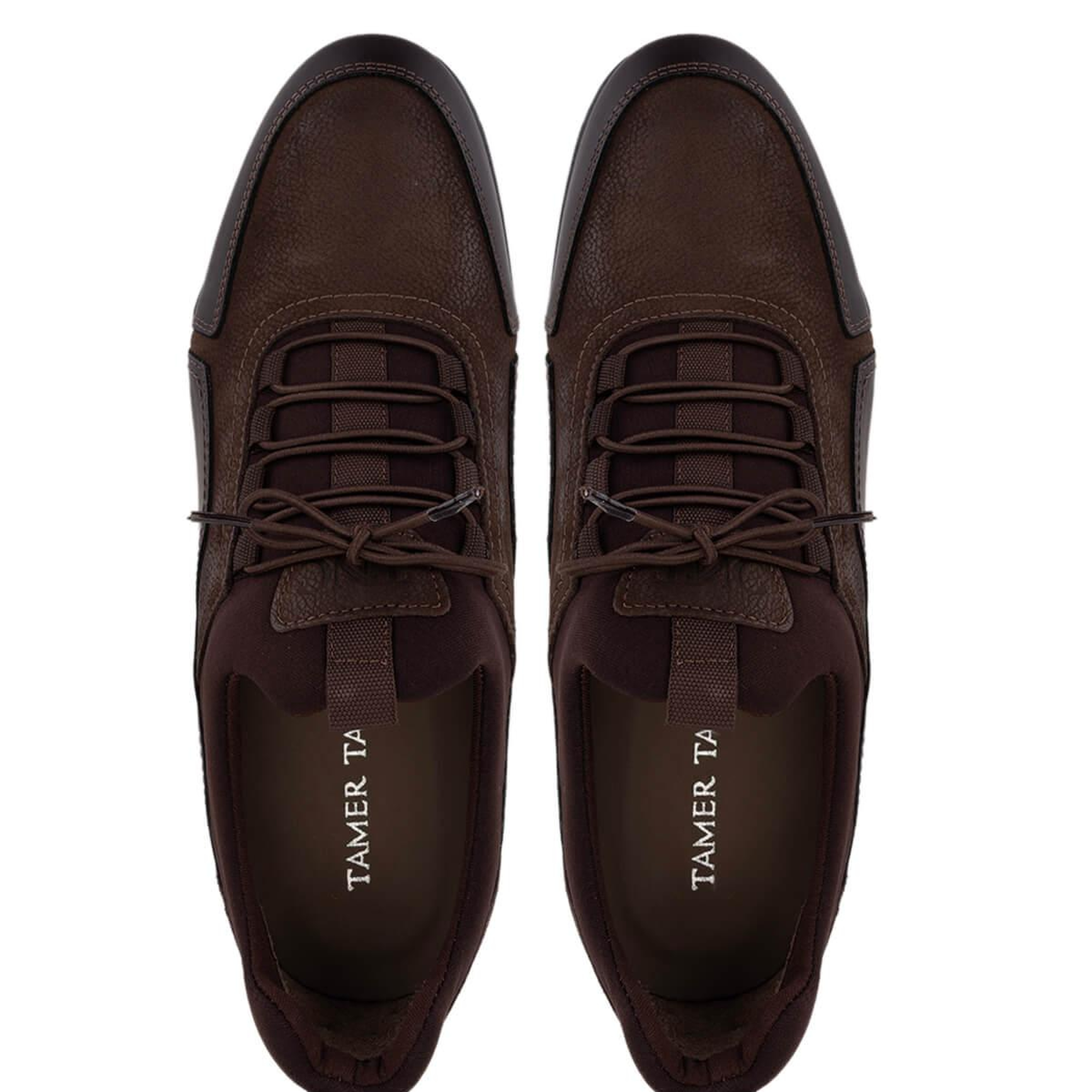 Tamer Tanca Erkek Hakiki Deri Kahverengi Nubuk Sneakers & Spor Ayakkabı