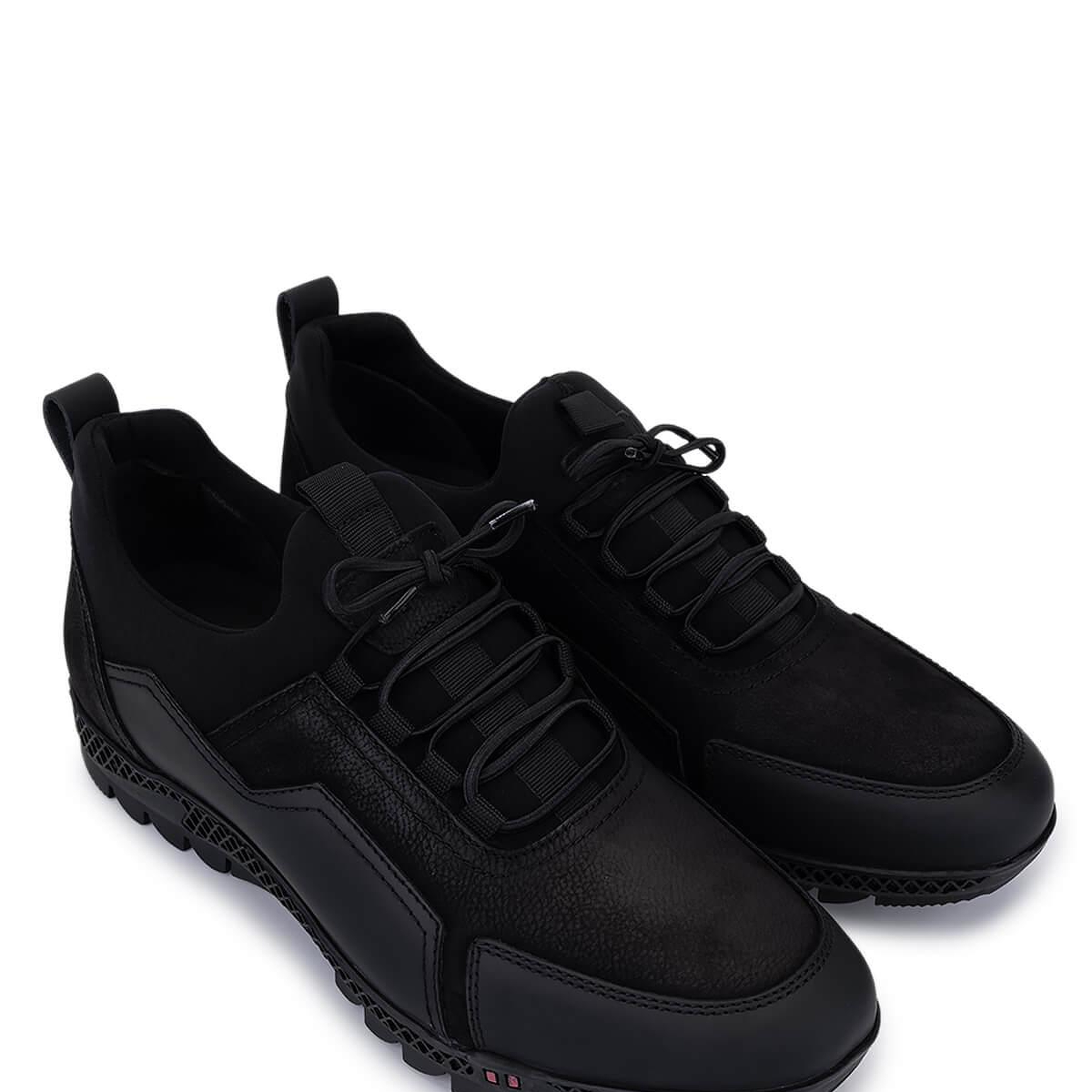 Tamer Tanca Erkek Hakiki Deri Siyah Nubuk Sneakers & Spor Ayakkabı