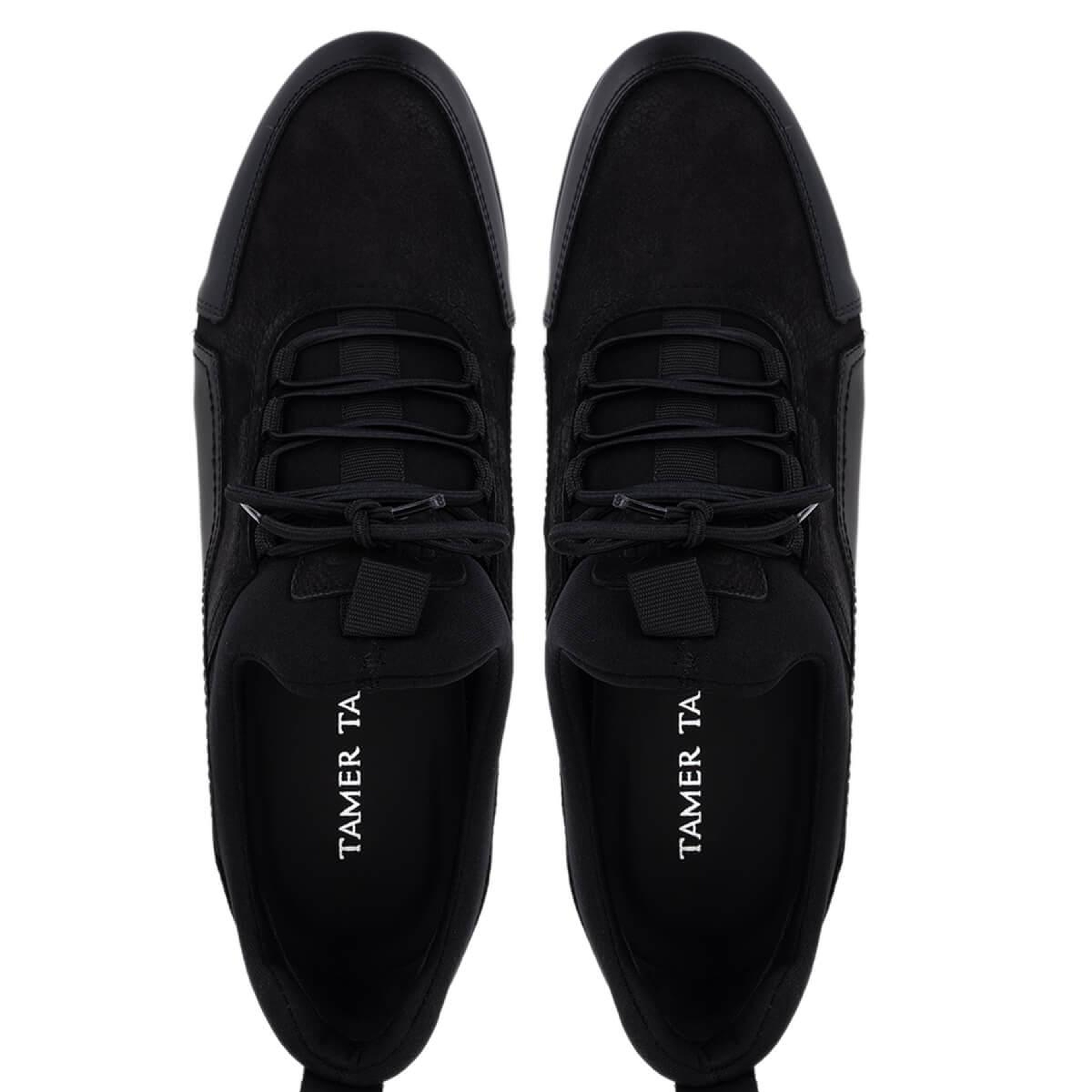 Tamer Tanca Erkek Hakiki Deri Siyah Nubuk Sneakers & Spor Ayakkabı