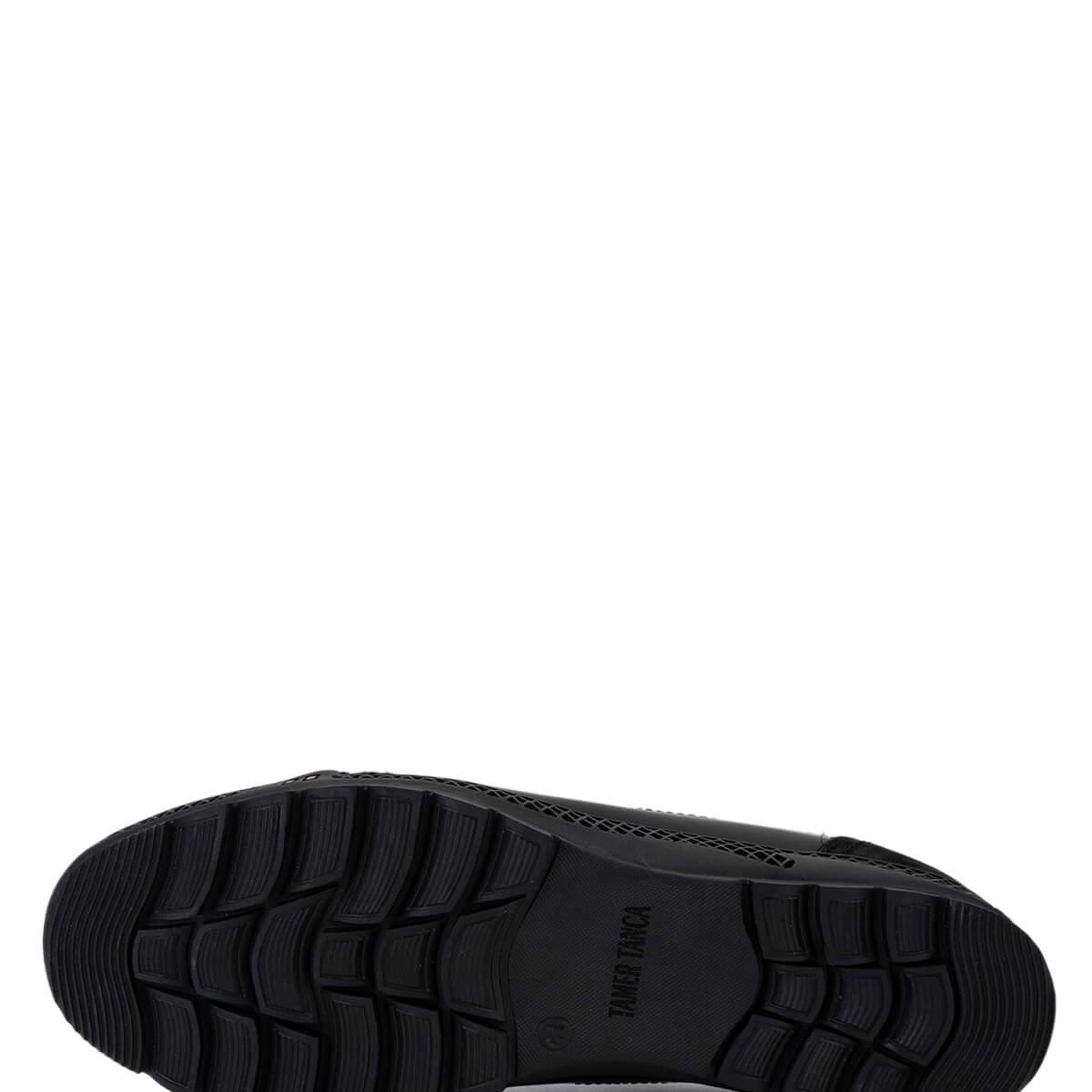 Tamer Tanca Erkek Hakiki Deri Siyah Nubuk Sneakers & Spor Ayakkabı