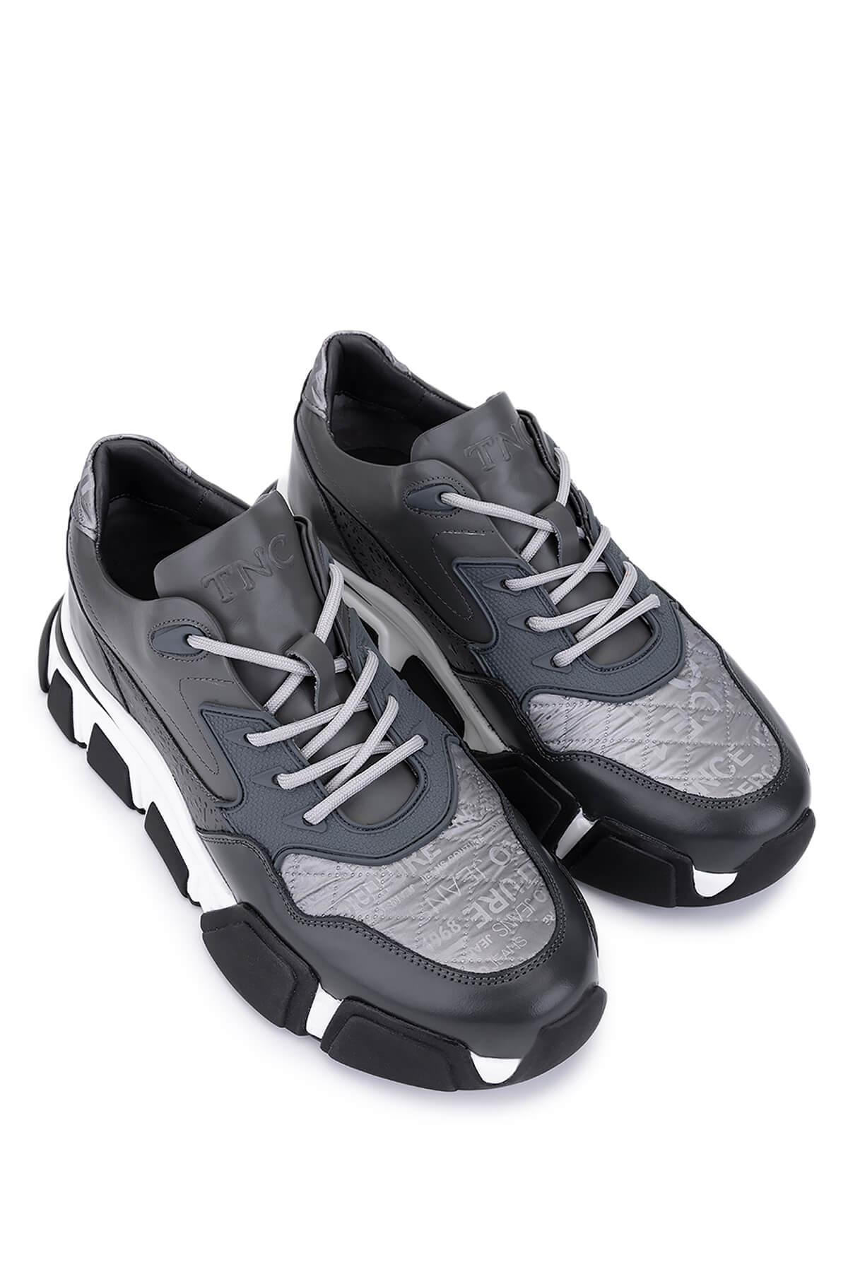 Tamer Tanca Erkek Hakiki Deri Gri Sneakers & Spor Ayakkabı