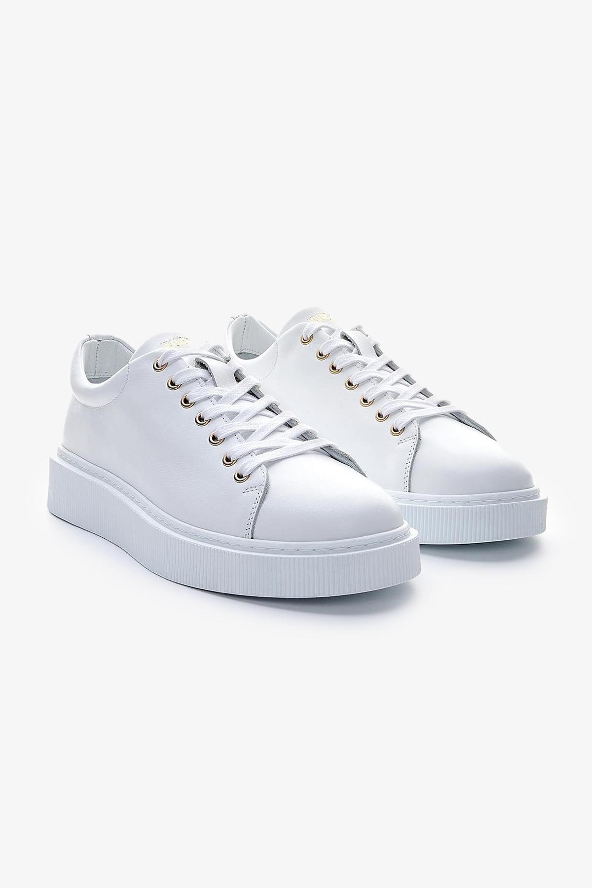 Valmenti Erkek Hakiki Deri Gri Spor Ayakkabı