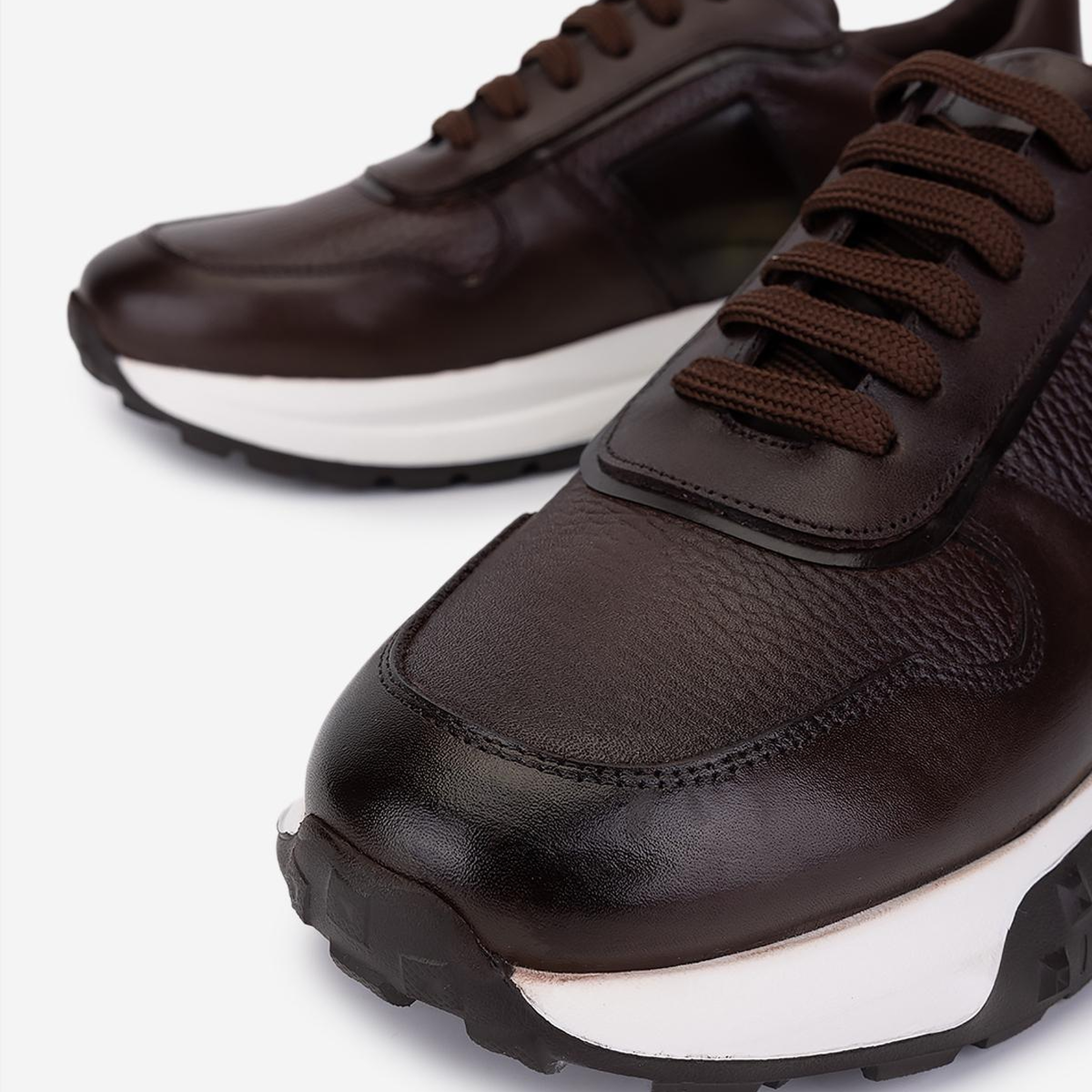 Valmenti Erkek Hakiki Deri Kahverengi Sneakers & Spor Ayakkabı