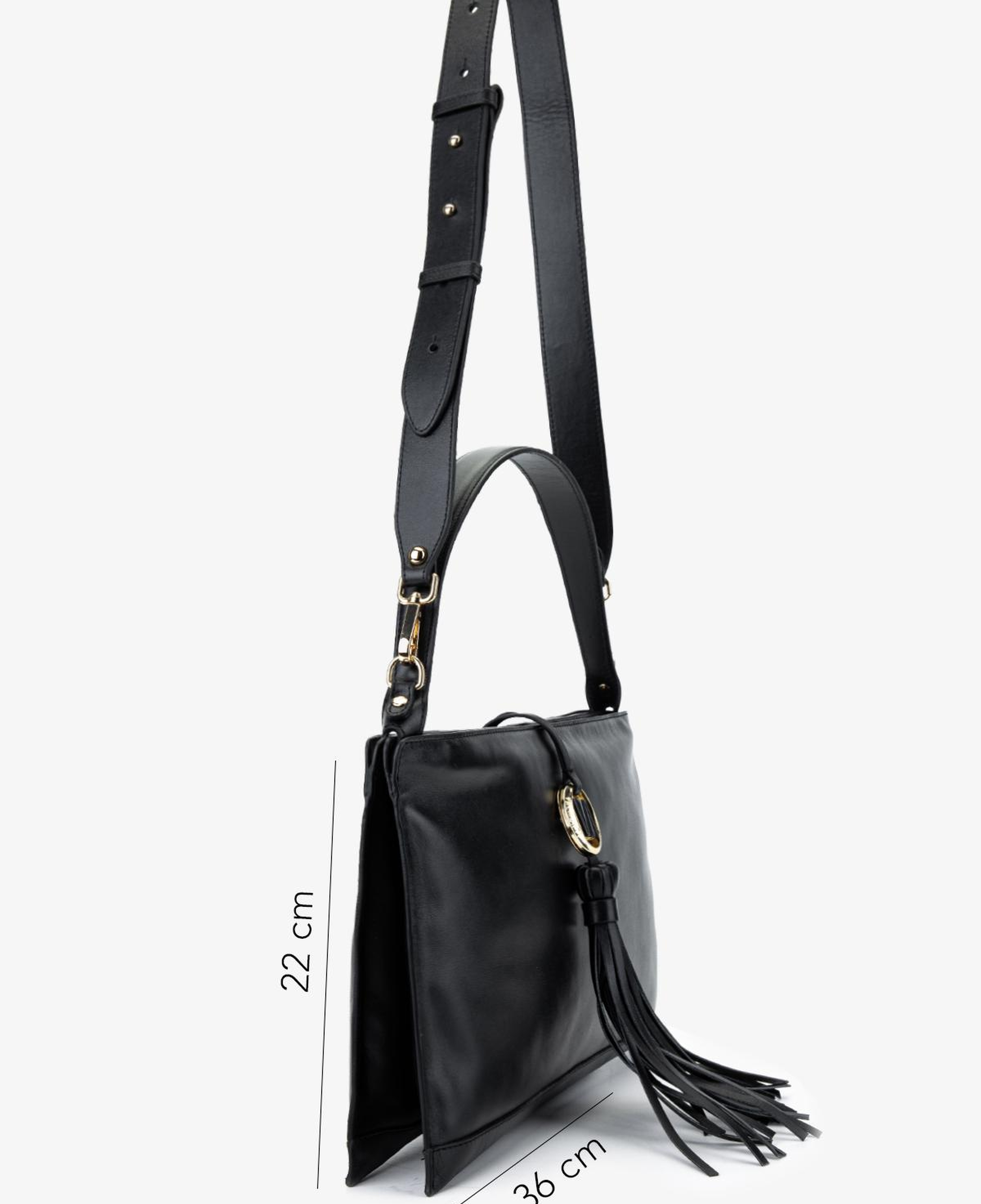 Valmenti Kadın Hakiki Deri Siyah Omuz Çanta