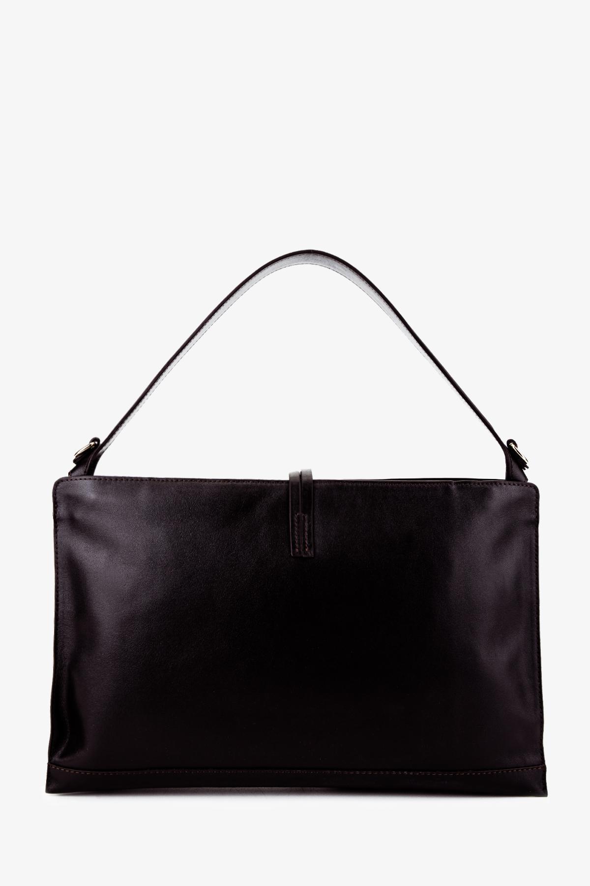 Valmenti Kadın Hakiki Deri Kahverengi Omuz Çanta