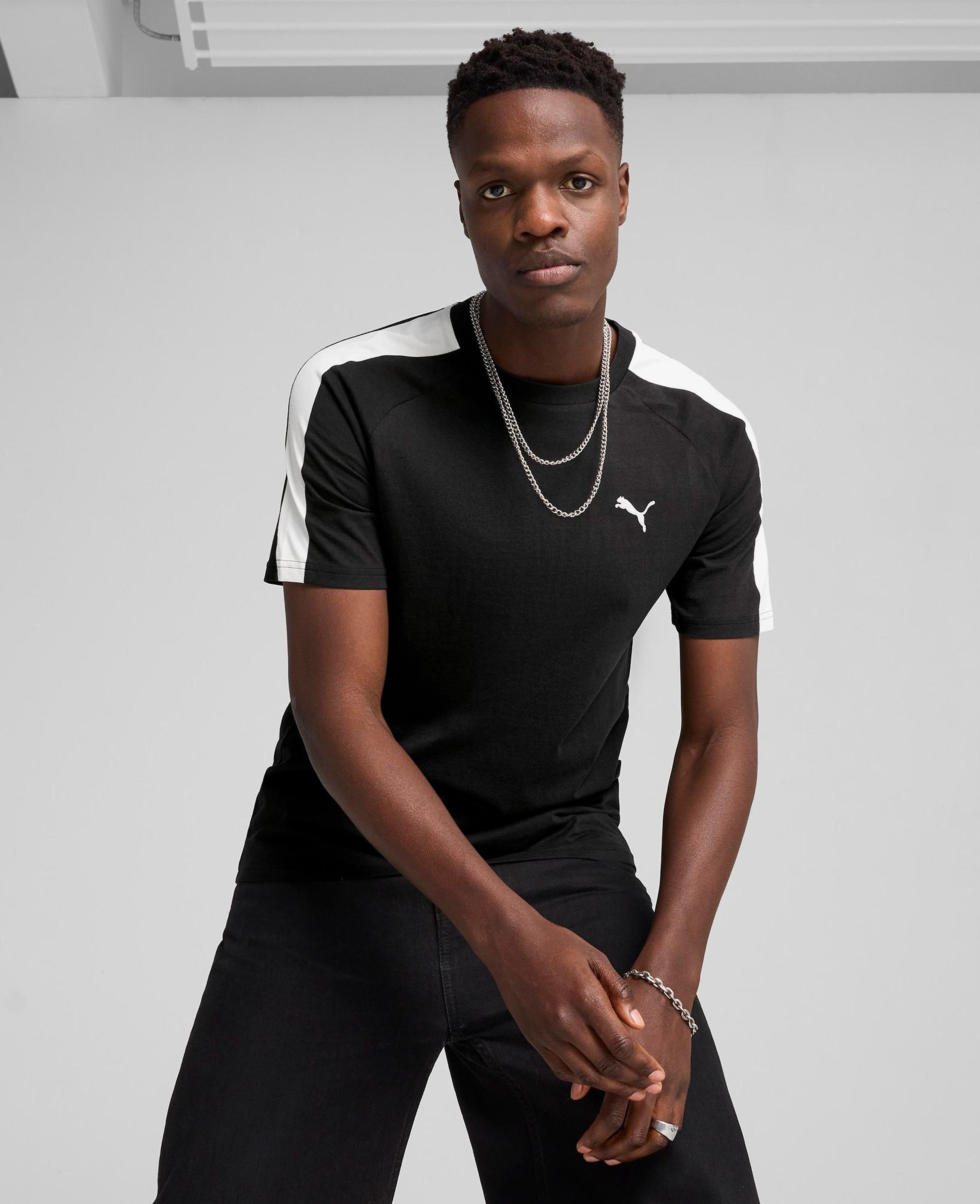 Puma T7 Erkek Siyah T-Shirt