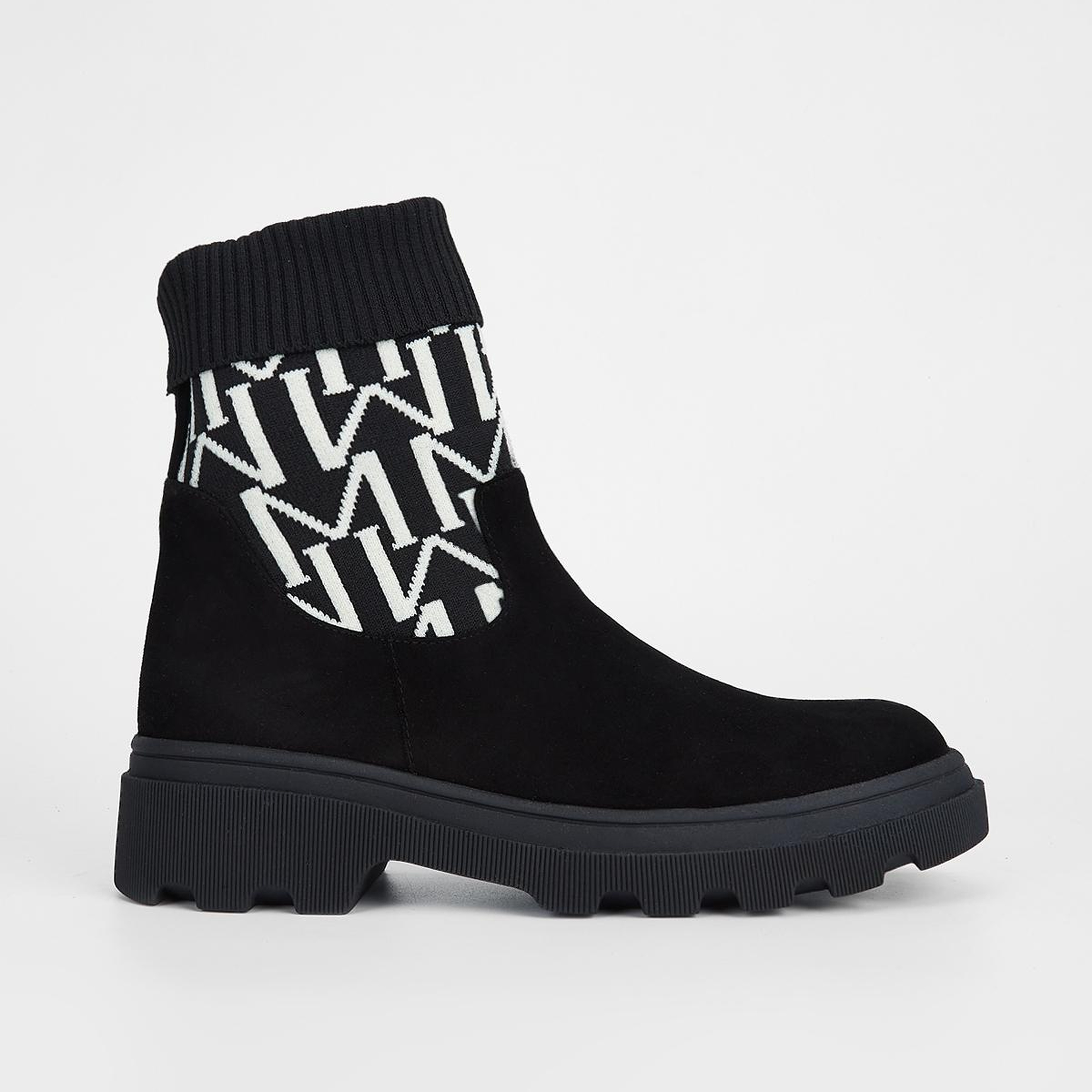 Valmenti Kadın Hakiki Deri Siyah Süet Düz Bot